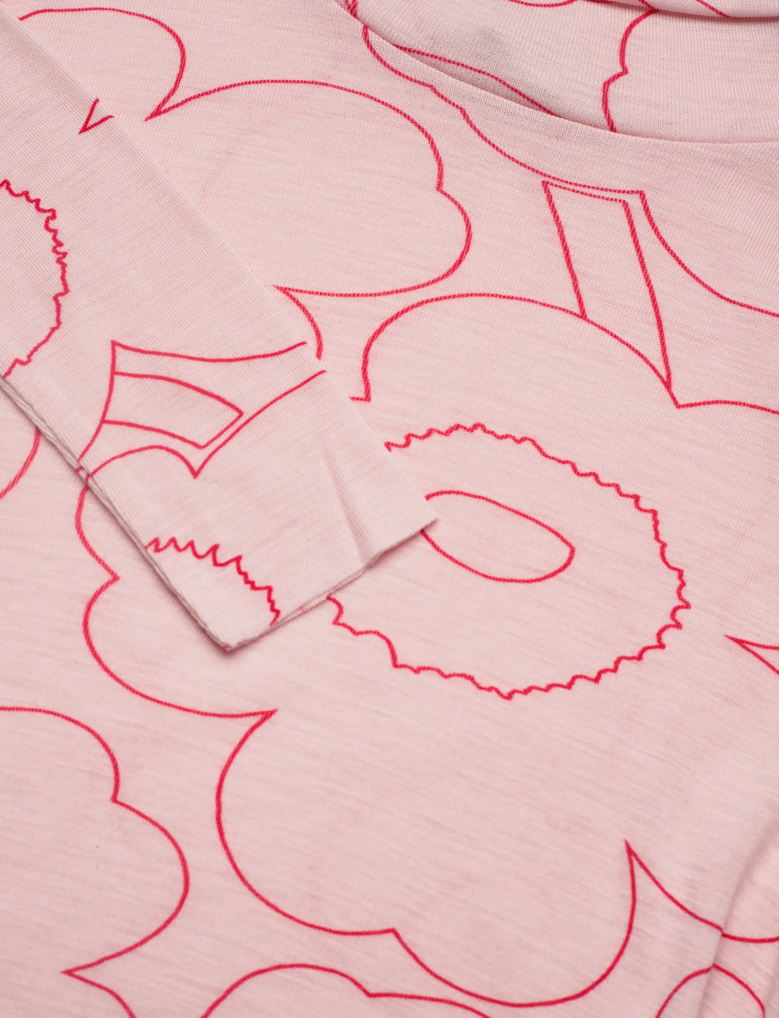 Marimekko - VILINA PIIRTO UNIKKO - golfy - light pink, red - 5