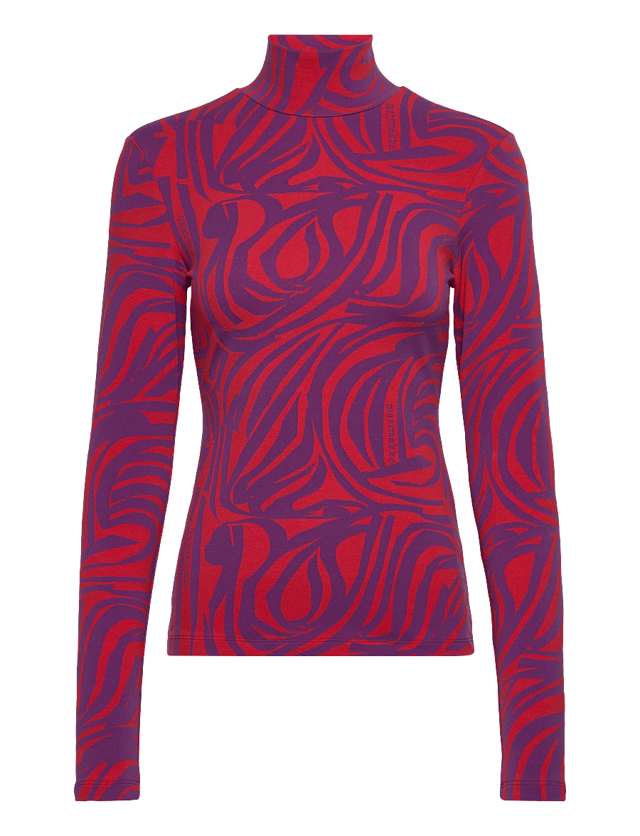 Marimekko - JÄKÄLÄ JOKURAITA LOGO - polotröjor - red, purple - 1