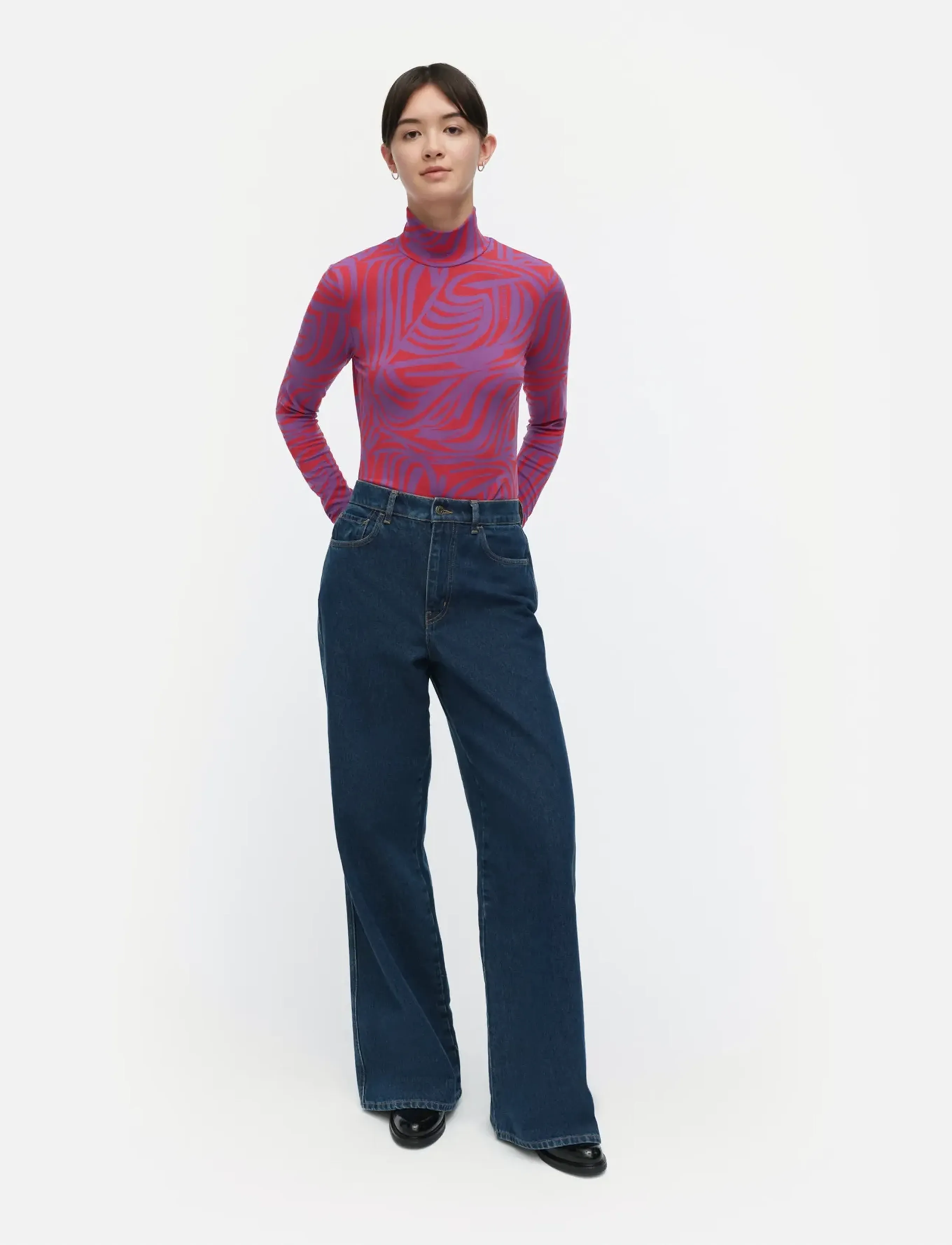 Marimekko - JÄKÄLÄ JOKURAITA LOGO - polotröjor - red, purple - 0