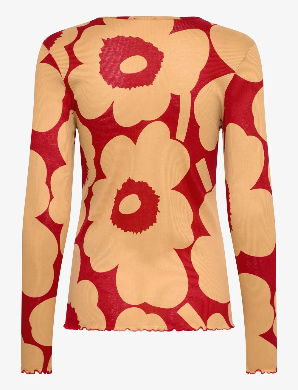 Marimekko - FLORAALI UNIKKO - pikkade varrukatega alussärgid - brown, red - 2