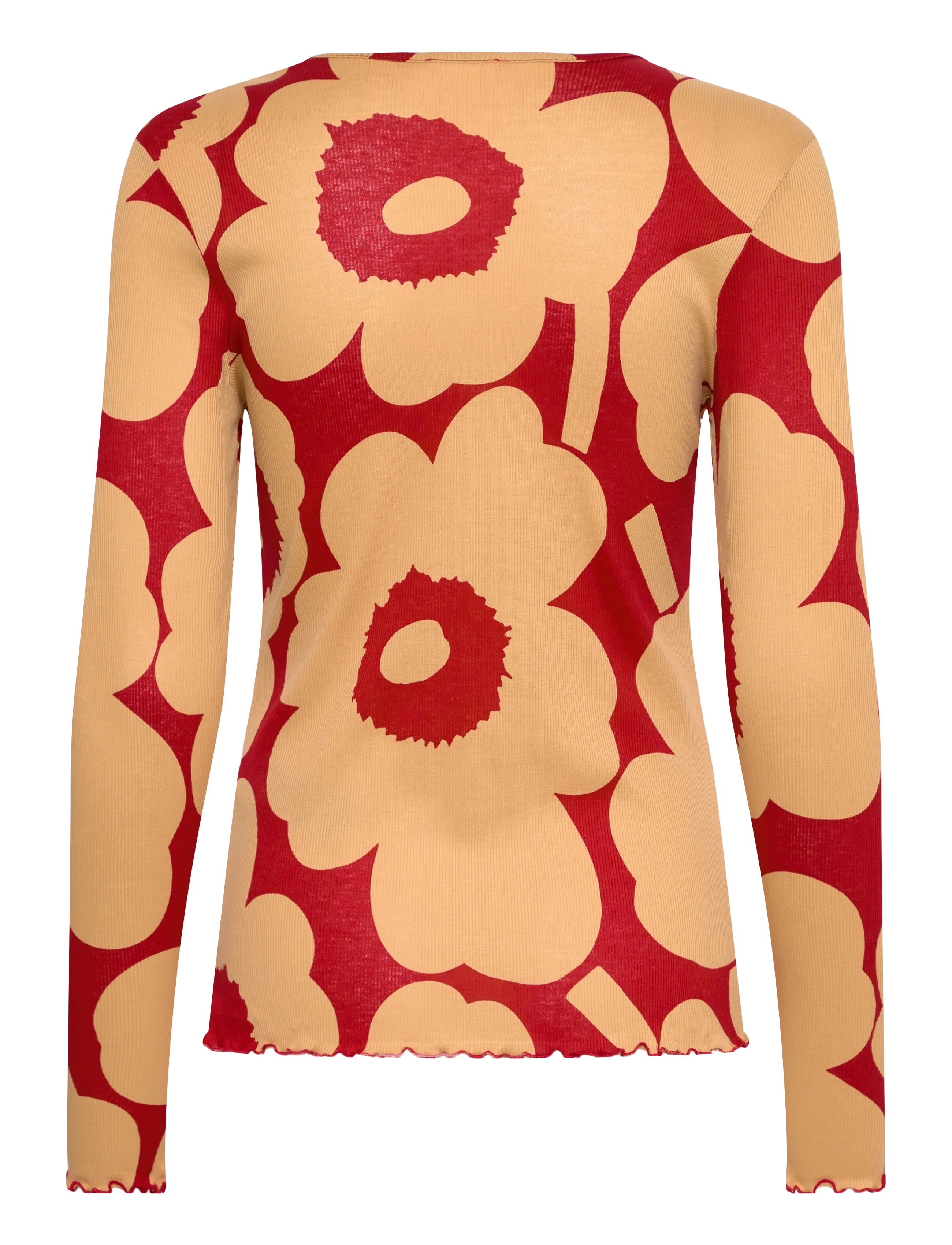 Marimekko - FLORAALI UNIKKO - pikkade varrukatega alussärgid - brown, red - 2