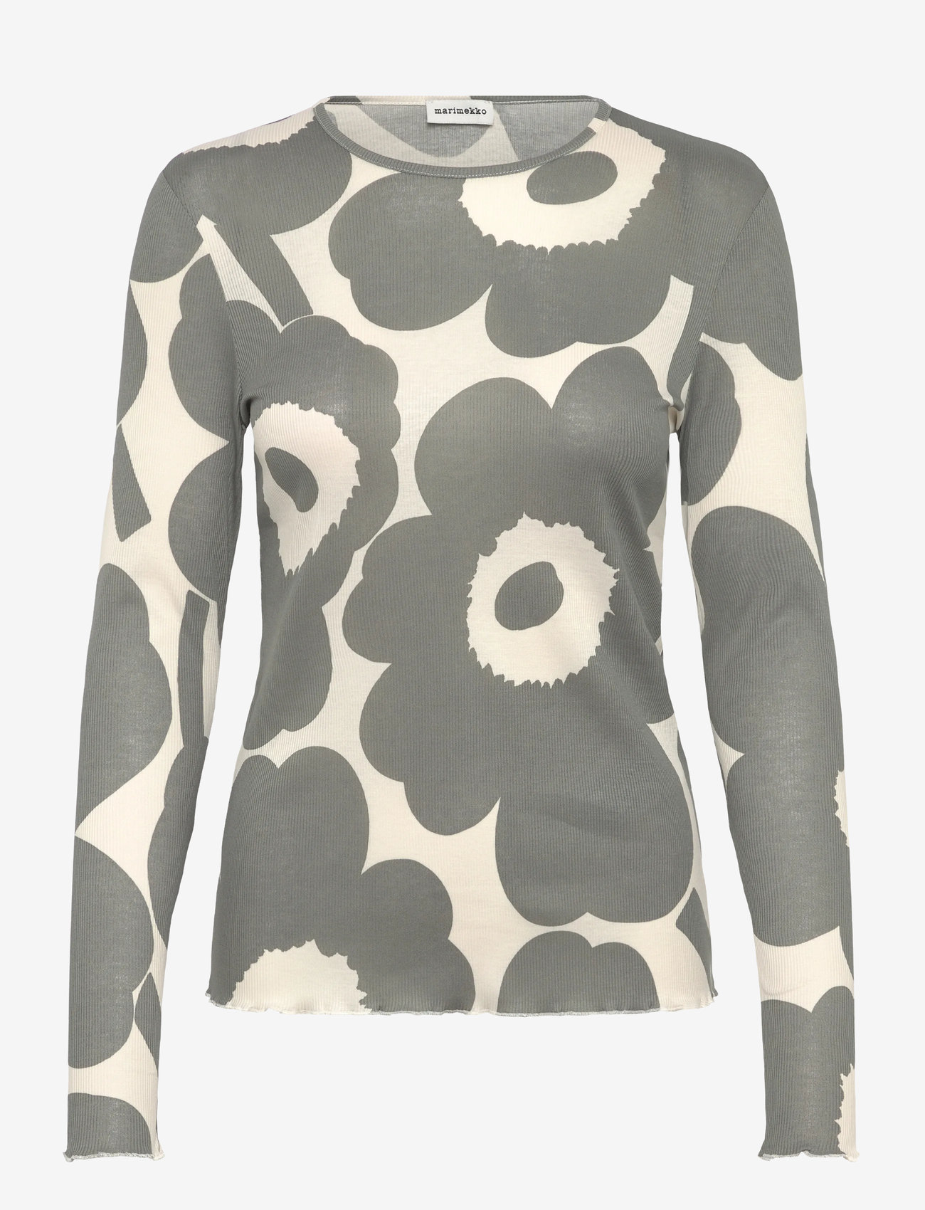 Marimekko - FLORAALI UNIKKO - langärmlige tops - grey, off white - 1