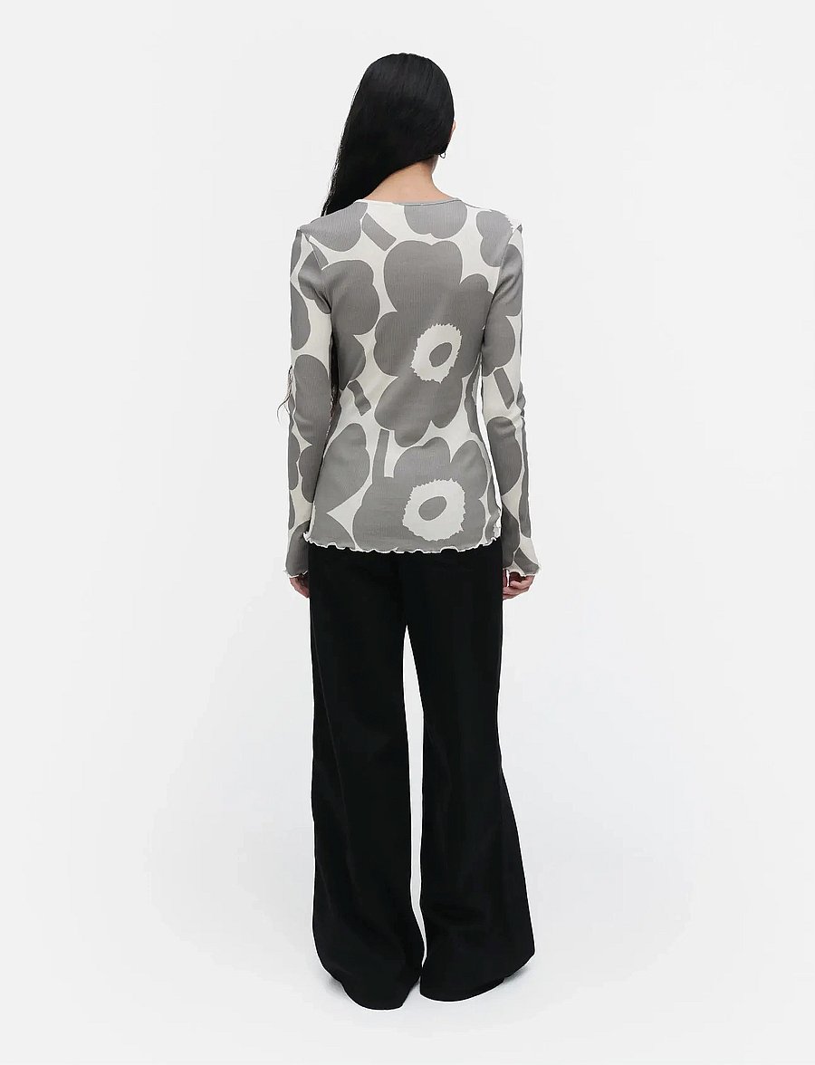 Marimekko - FLORAALI UNIKKO - long-sleeved tops - grey, off white - 3