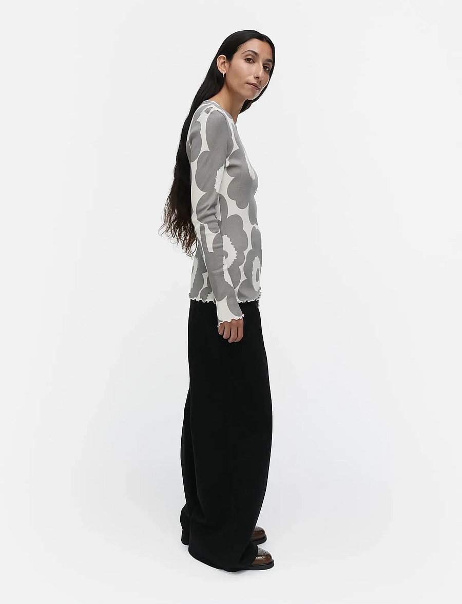 Marimekko - FLORAALI UNIKKO - long-sleeved tops - grey, off white - 4