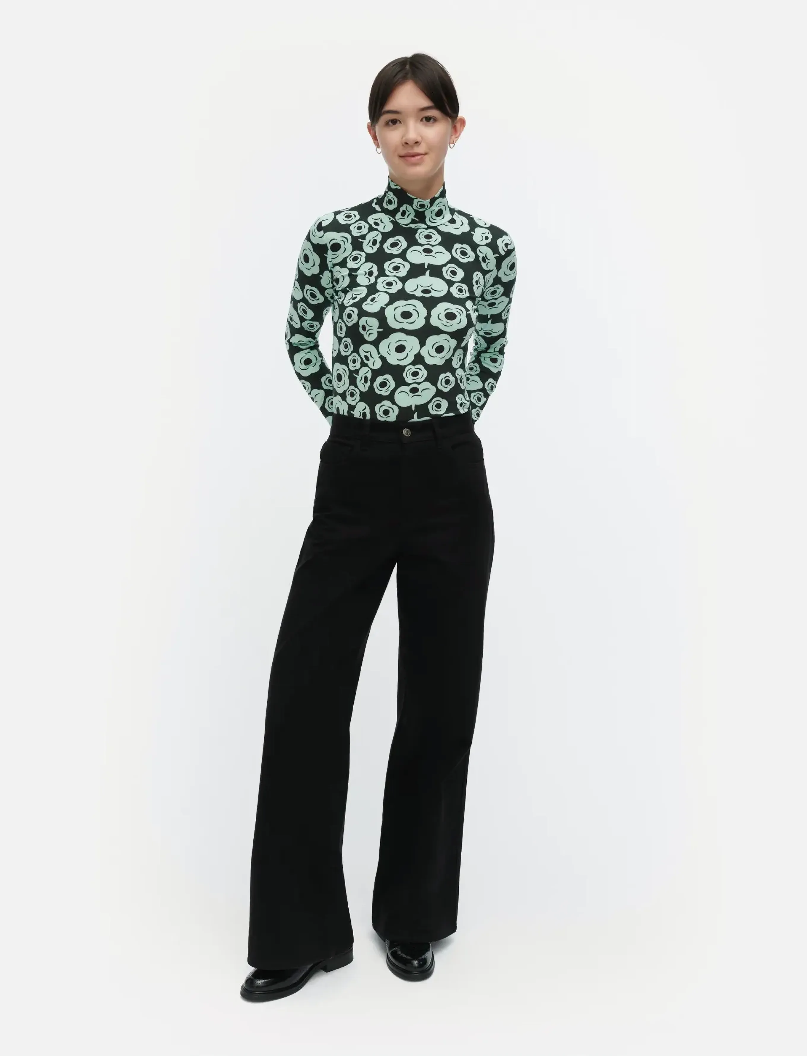 Marimekko Armas Tumma, L, Green, T-Shirts & Toppe > Langærmede, Dame