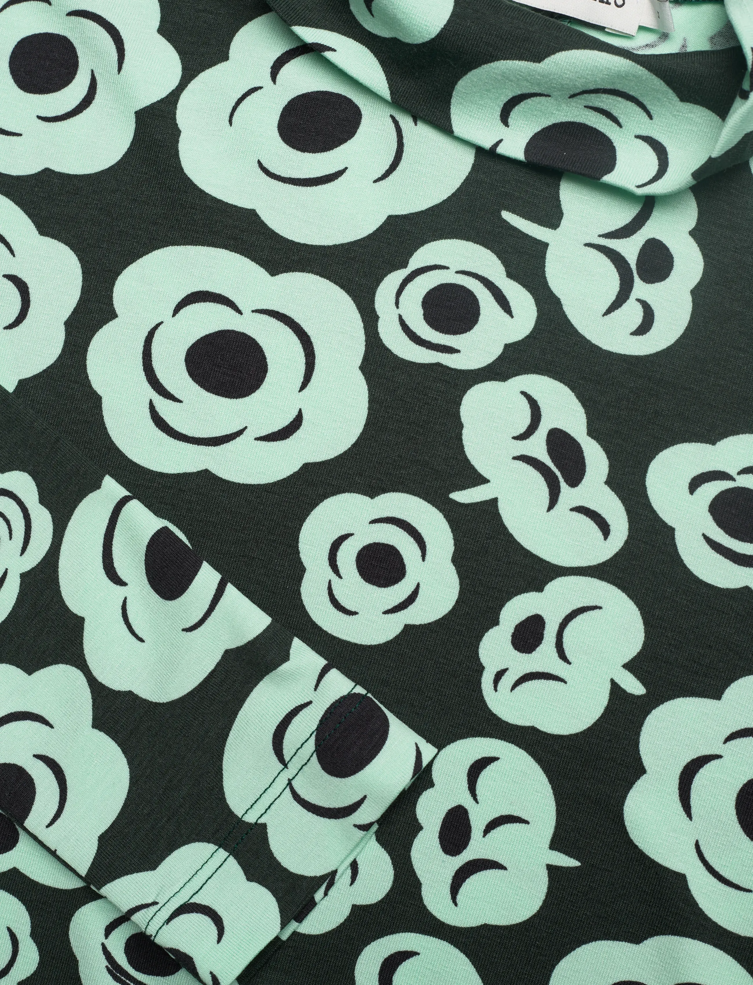 Marimekko - ARMAS TUMMA - langermede topper - dark green, turquoise, black - 5