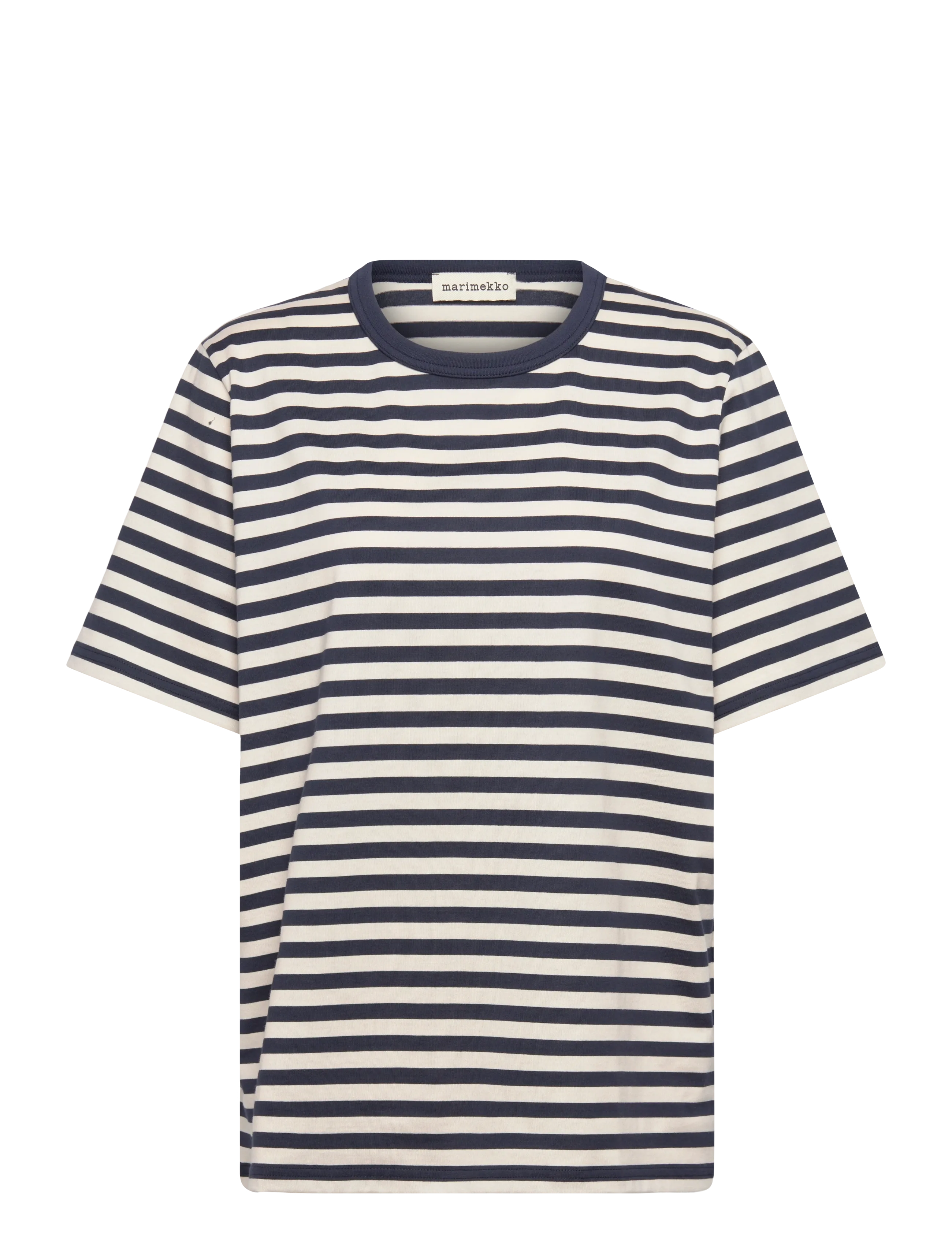 Marimekko TASARAITA UNISEX SS - Linnen - DARK NAVY, OFF WHITE / navy