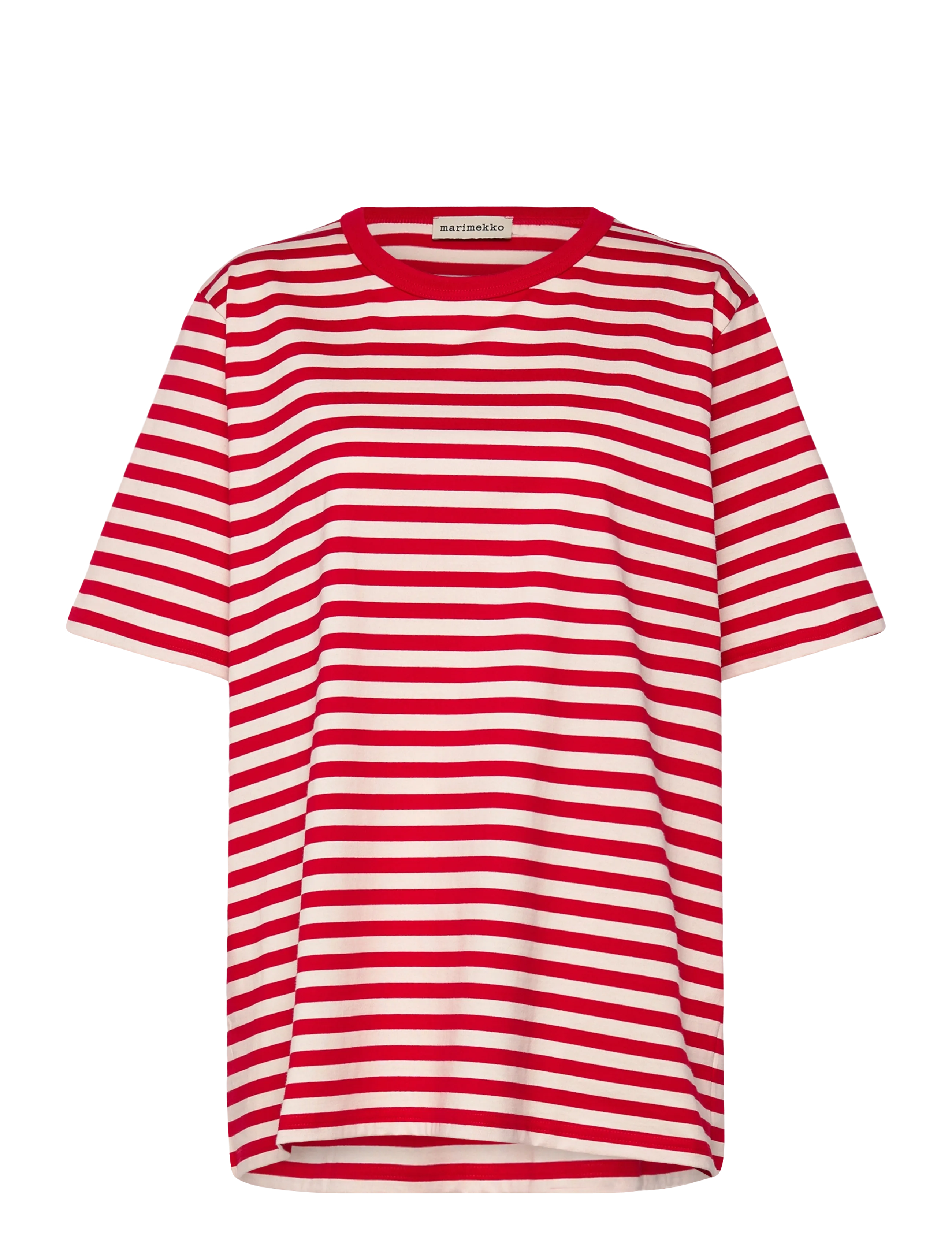 Marimekko TASARAITA UNISEX SS - Riided - RED, OFF WHITE / red