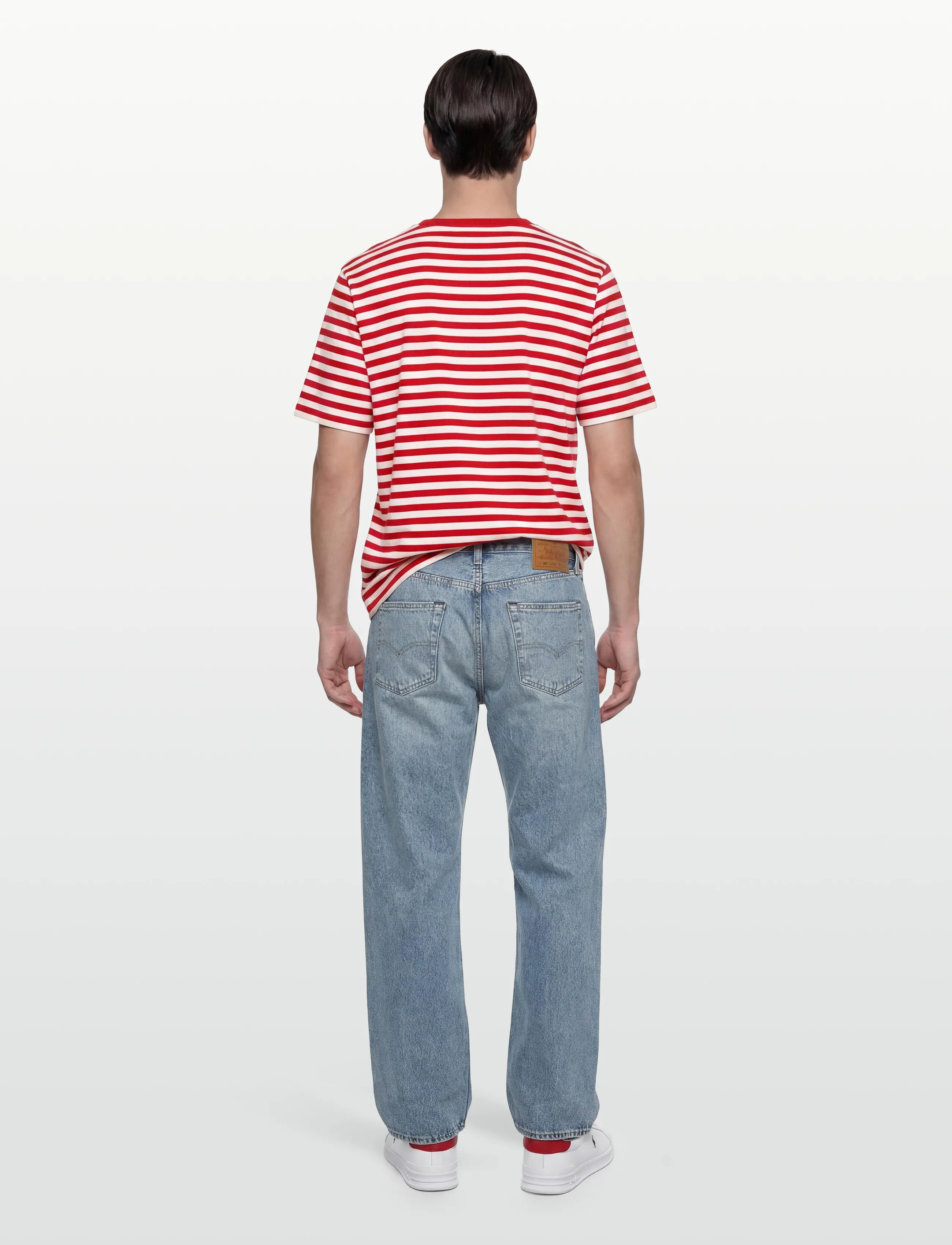 Marimekko - TASARAITA UNISEX SS - red, off white - 4