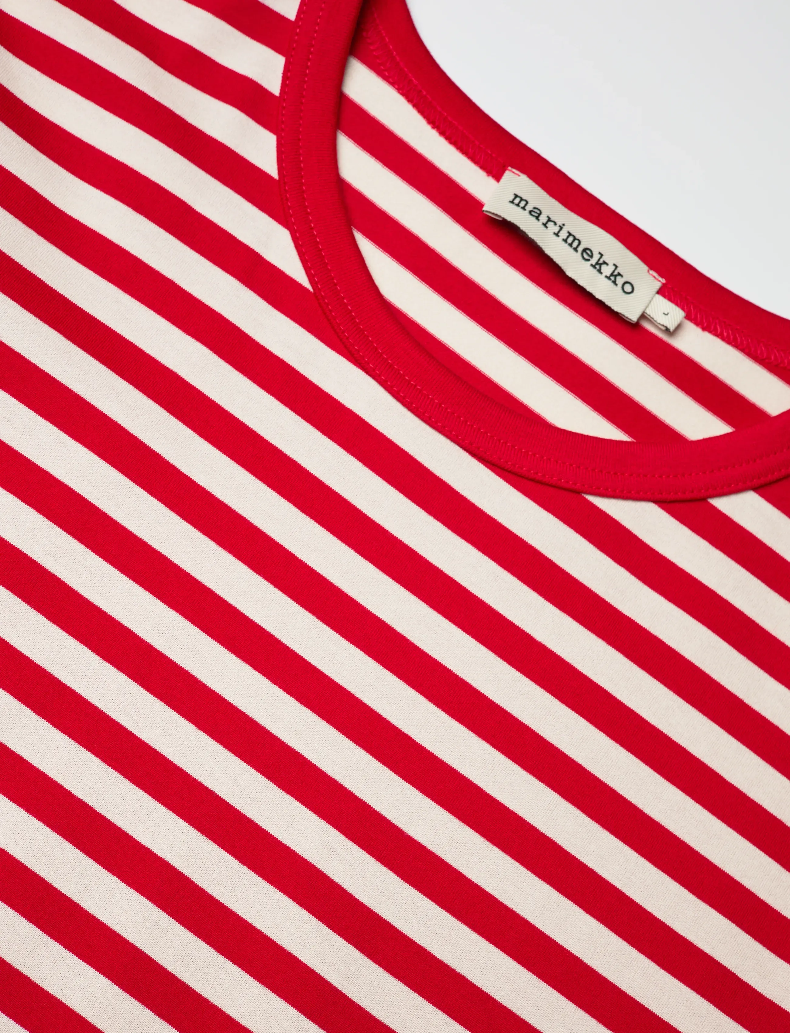 Marimekko - TASARAITA UNISEX SS - red, off white - 5