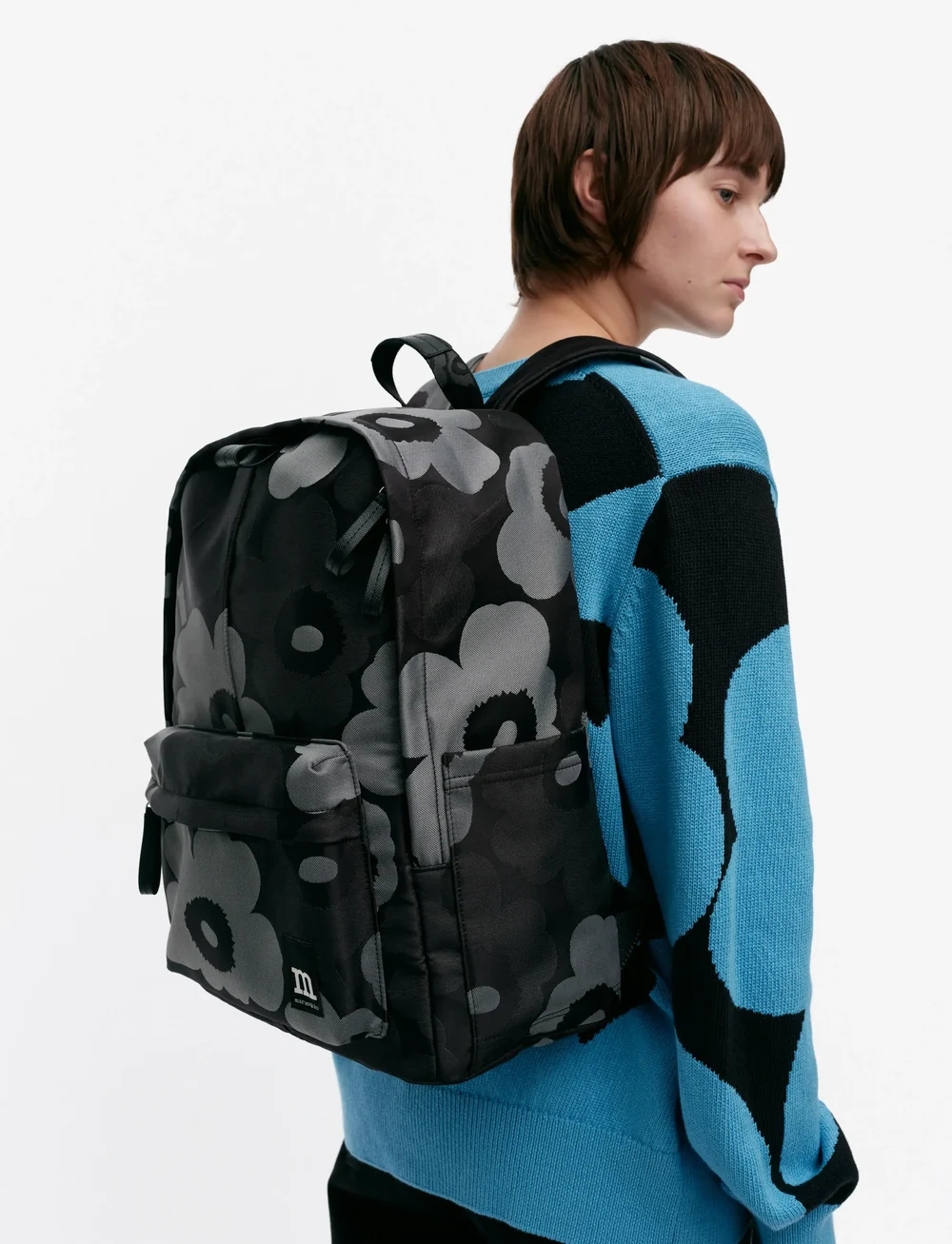 Marimekko - ZIP TOP BACKPACK UNIKKO - modetrender - grey, dark grey, black - 0