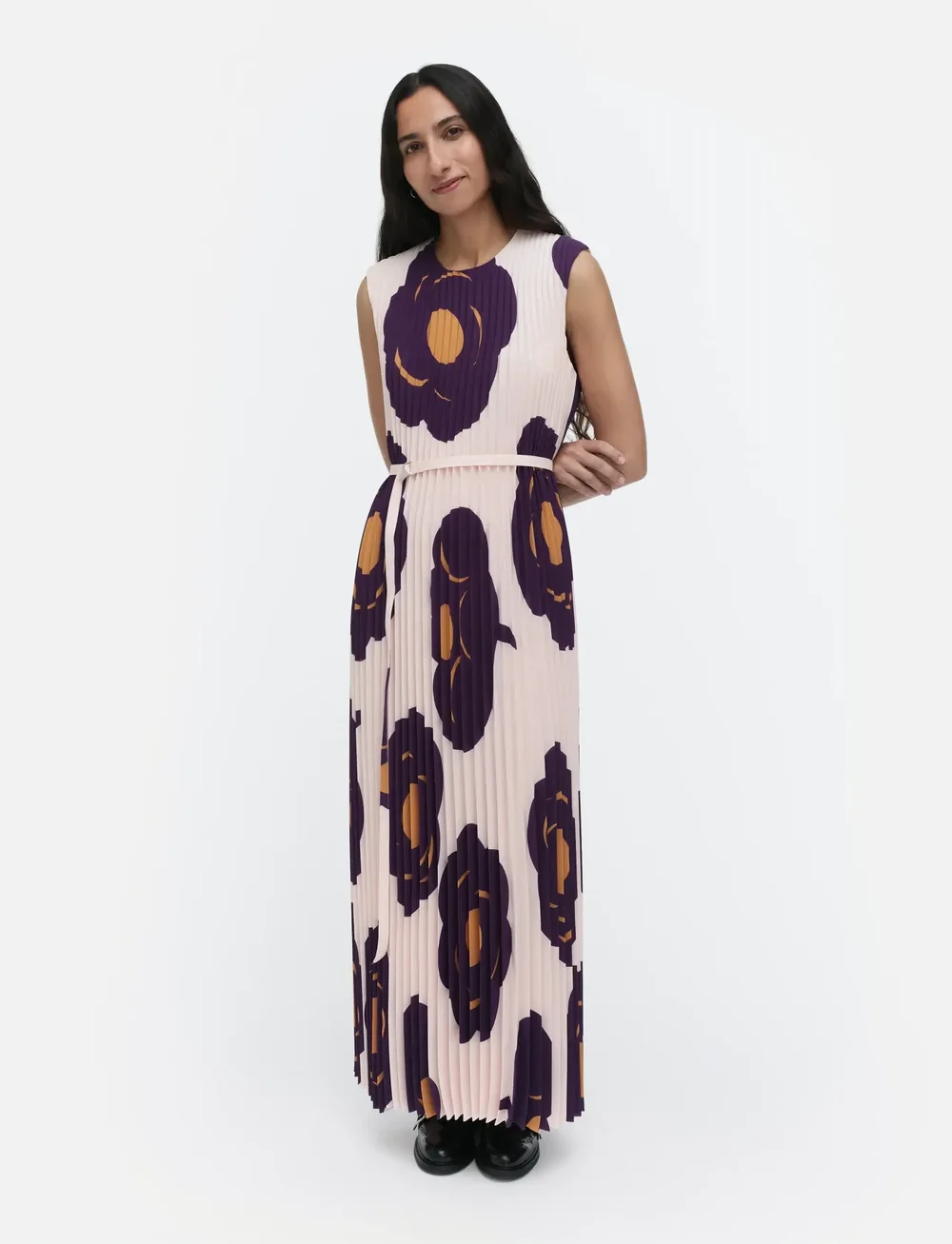 Marimekko - JUHLIA TUMMA - maksikleidid - light pink, dark violet, brown - 0