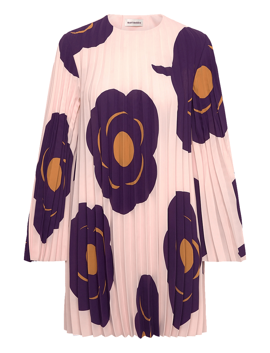 Marimekko - FROSTI TUMMA - light pink, dark violet, brown - 1