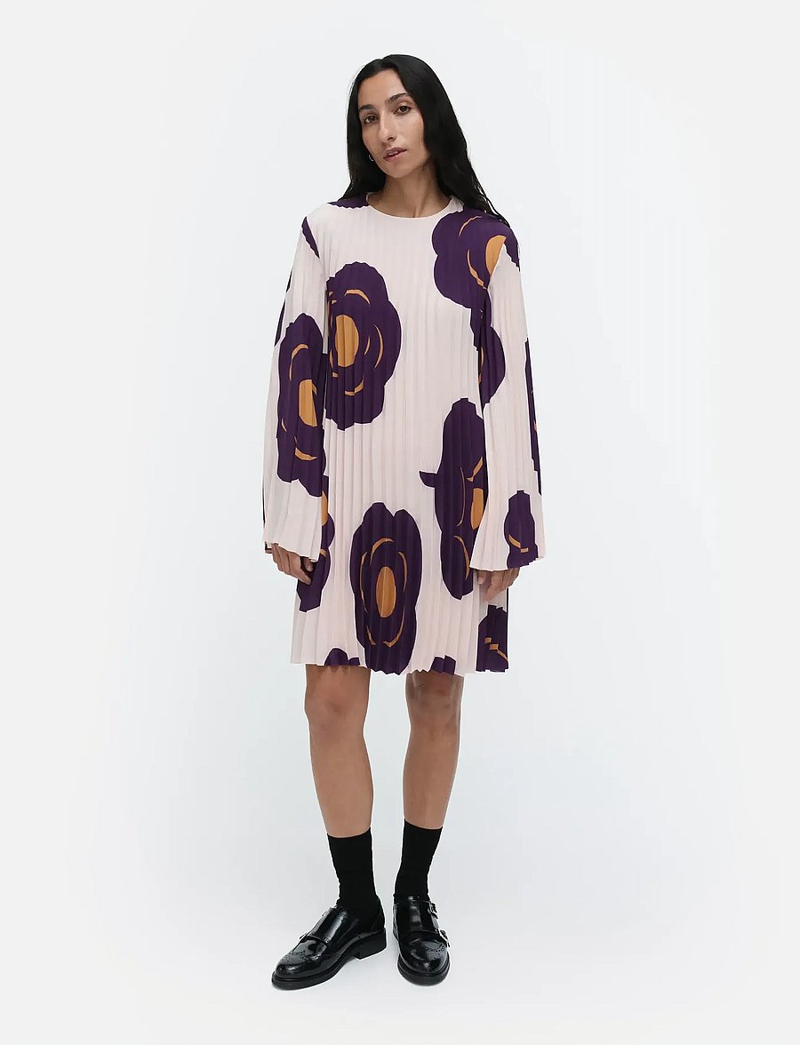 Marimekko - FROSTI TUMMA - light pink, dark violet, brown - 0