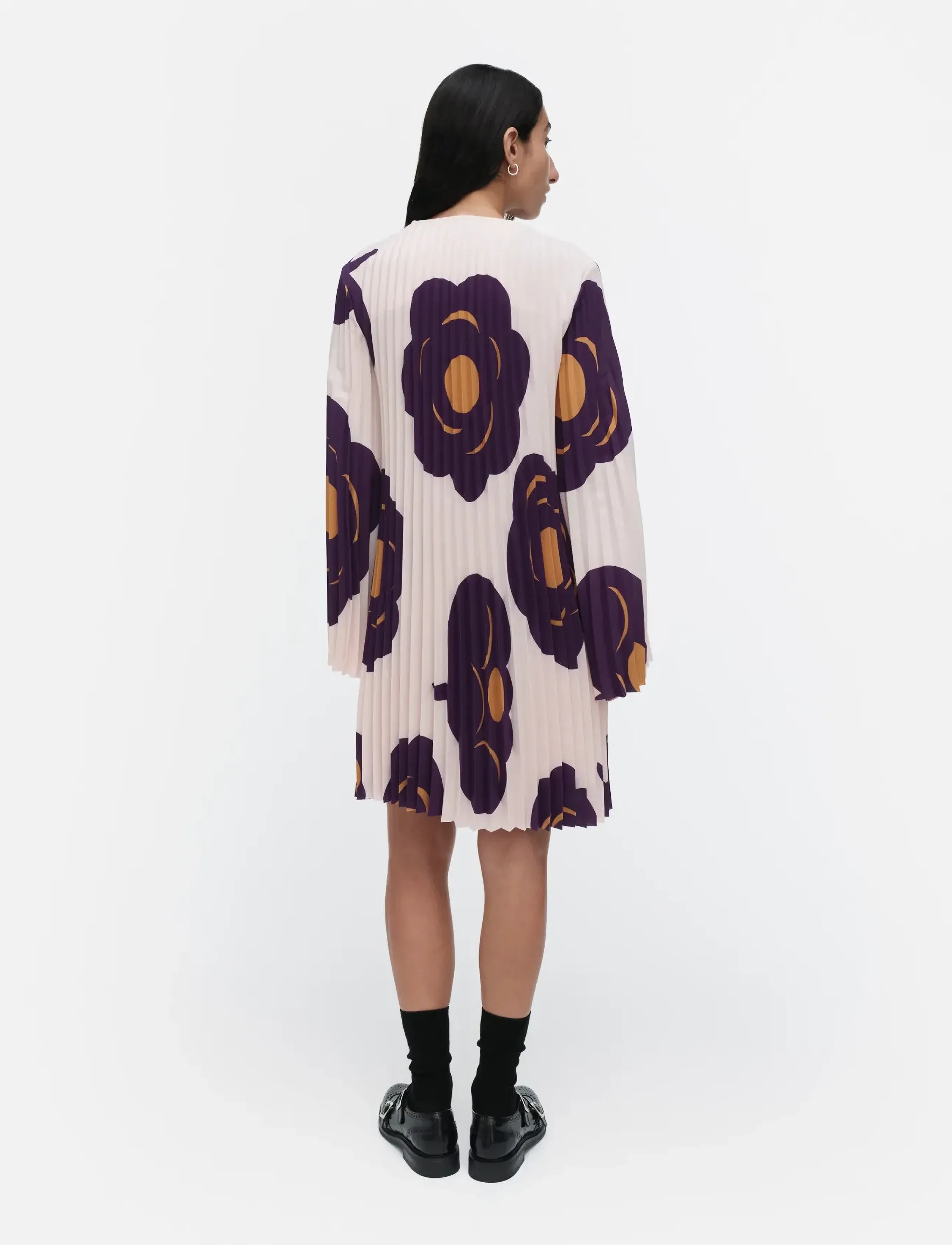 Marimekko - FROSTI TUMMA - light pink, dark violet, brown - 3