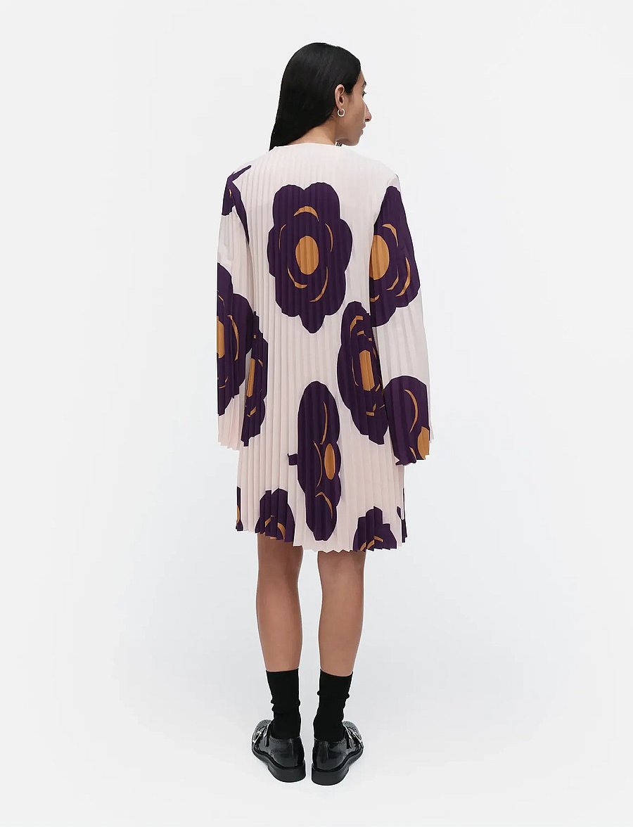 Marimekko - FROSTI TUMMA - light pink, dark violet, brown - 3