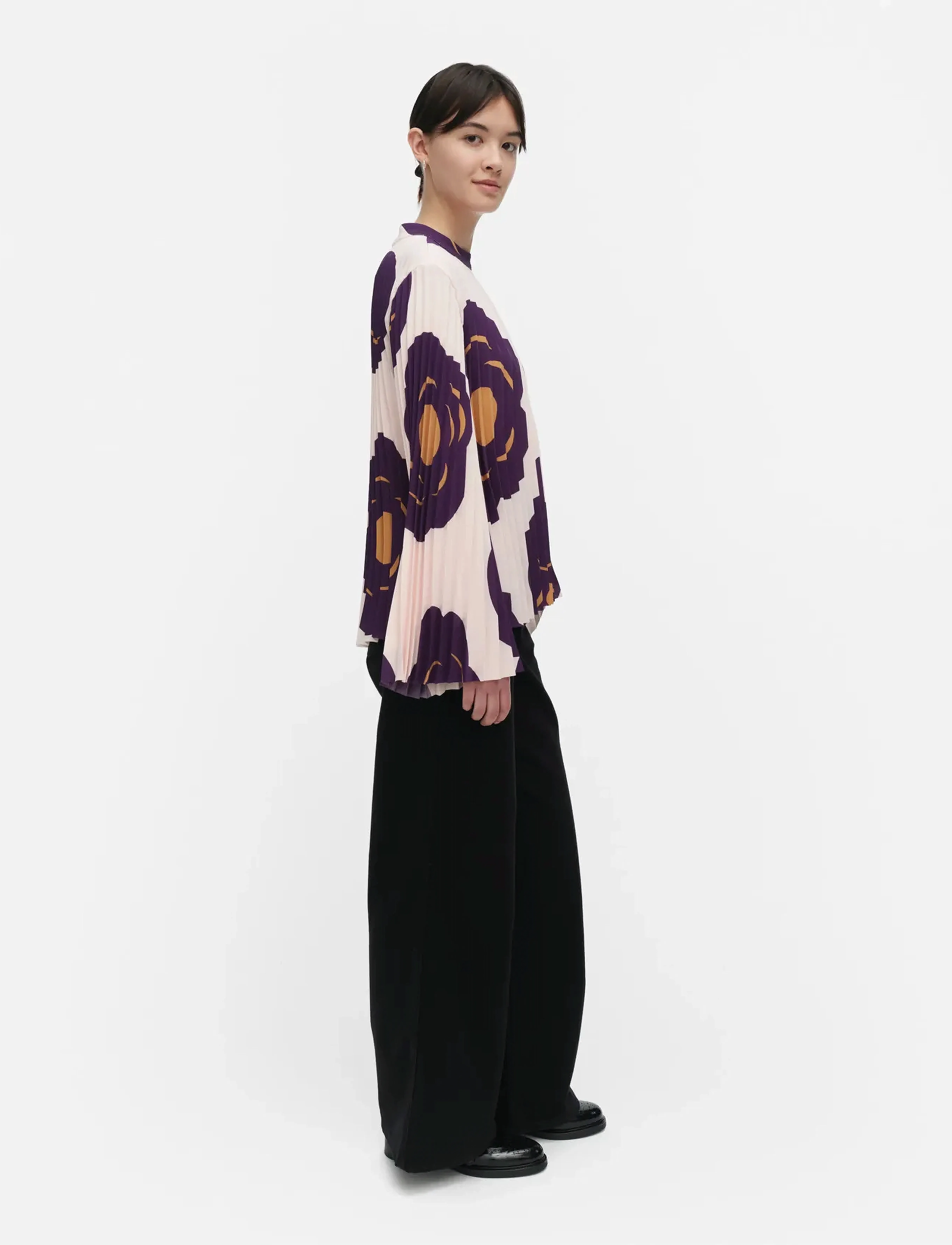 Marimekko - DUURI TUMMA - light pink, dark violet, brown - 4