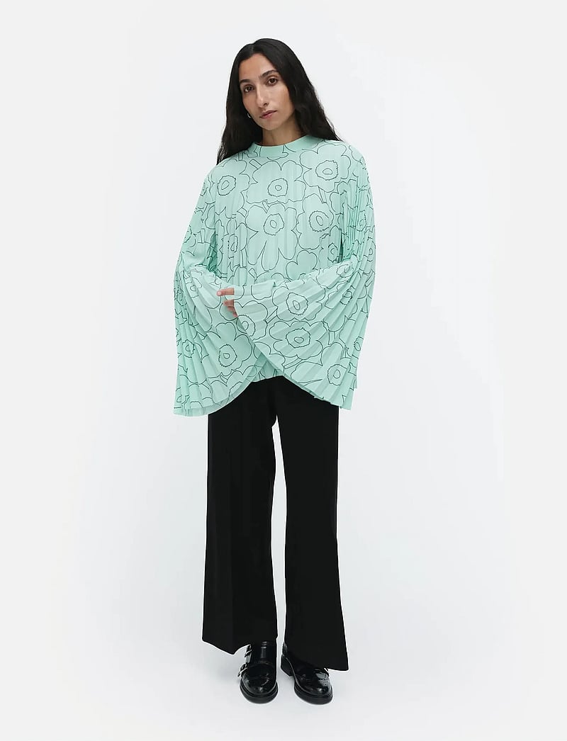 Marimekko - DUURI PIIRTO UNIKKO - langærmede bluser - light turquoise, dark green - 0