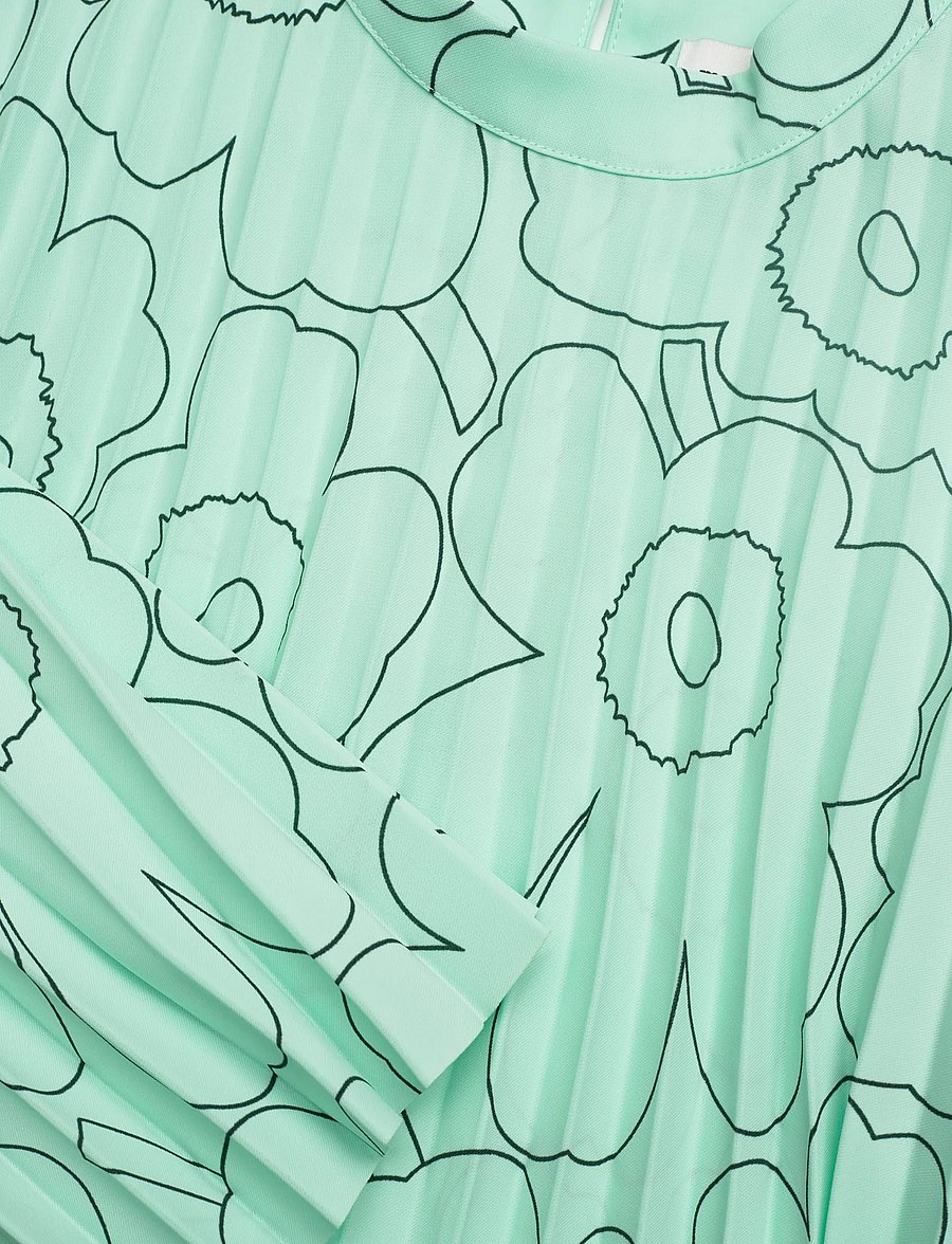 Marimekko - DUURI PIIRTO UNIKKO - pikkade varrukatega pluusid - light turquoise, dark green - 5