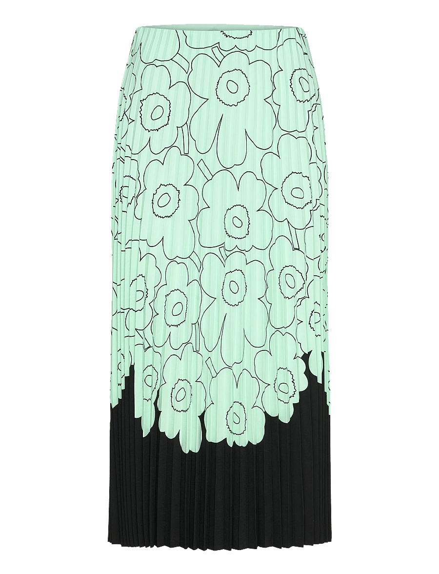 Marimekko - PIIRU PIIRTO UNIKKO PLACEMENT - plisseeritud seelikud - light turquoise, black - 1