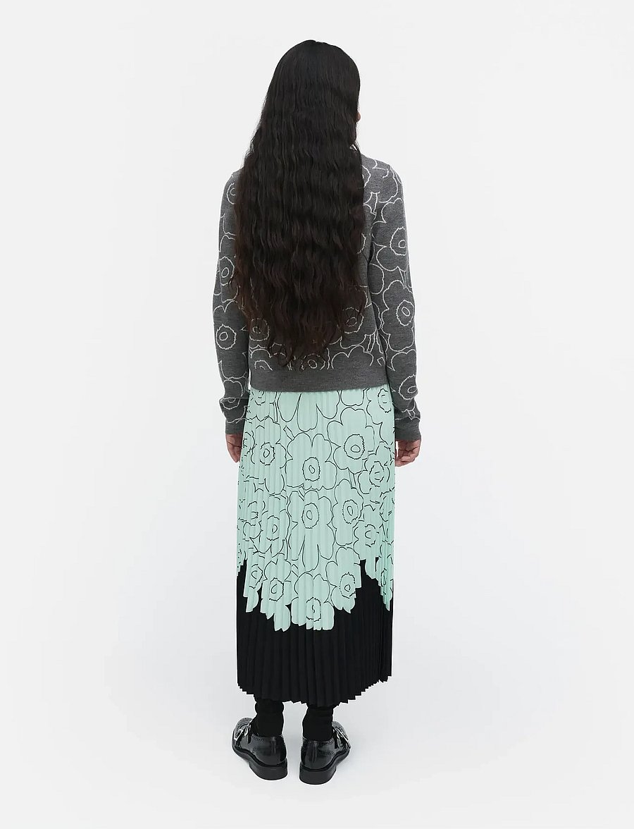 Marimekko - PIIRU PIIRTO UNIKKO PLACEMENT - plisseeritud seelikud - light turquoise, black - 3