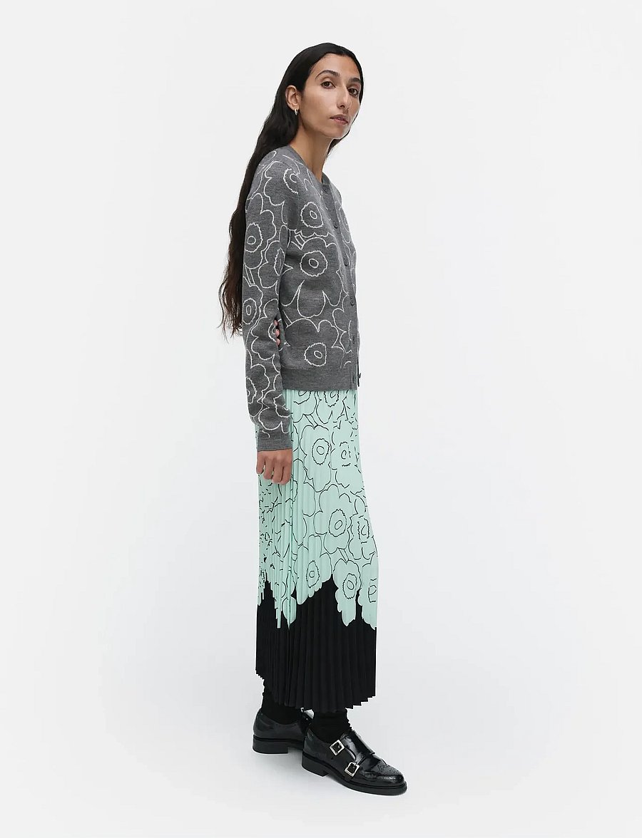Marimekko - PIIRU PIIRTO UNIKKO PLACEMENT - plisseeritud seelikud - light turquoise, black - 4