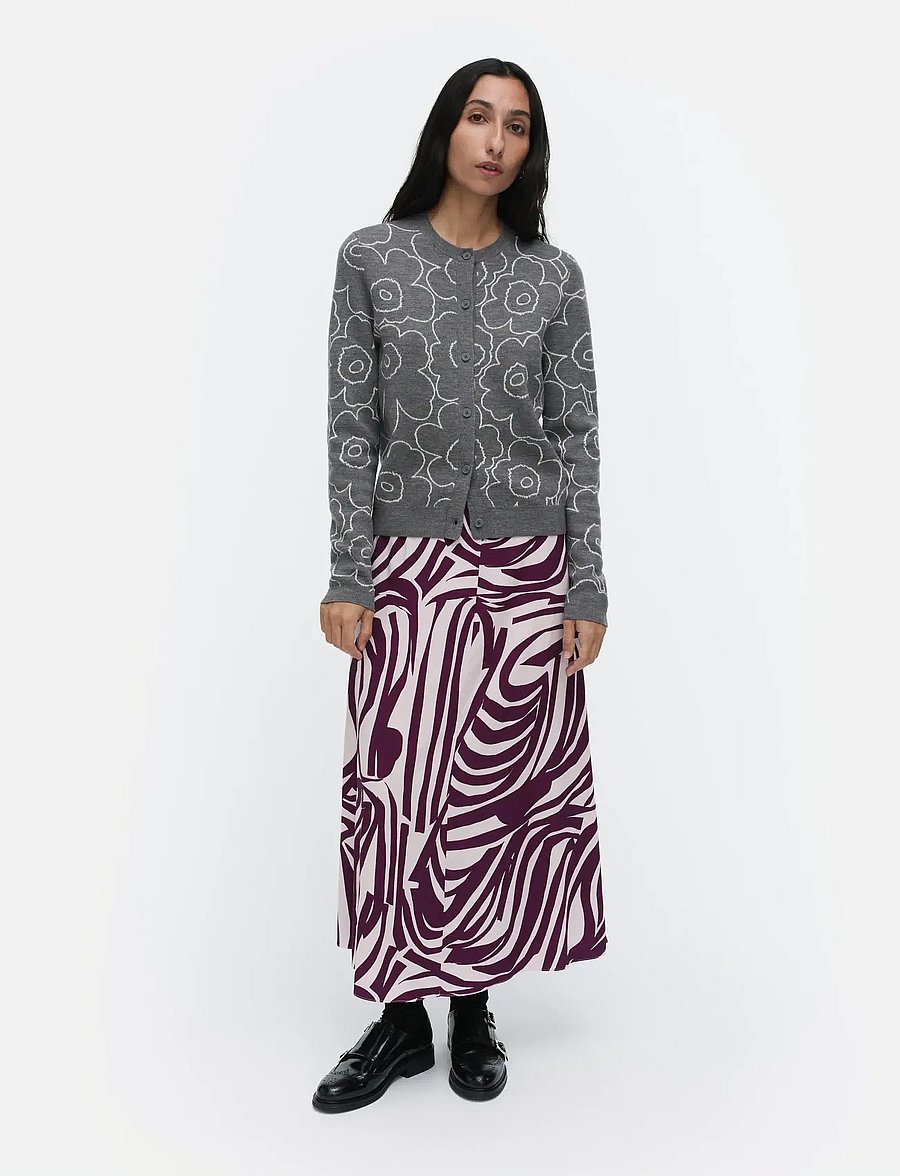 Marimekko - HANGET JOKURAITA - midi-röcke - light pink, wine red - 0
