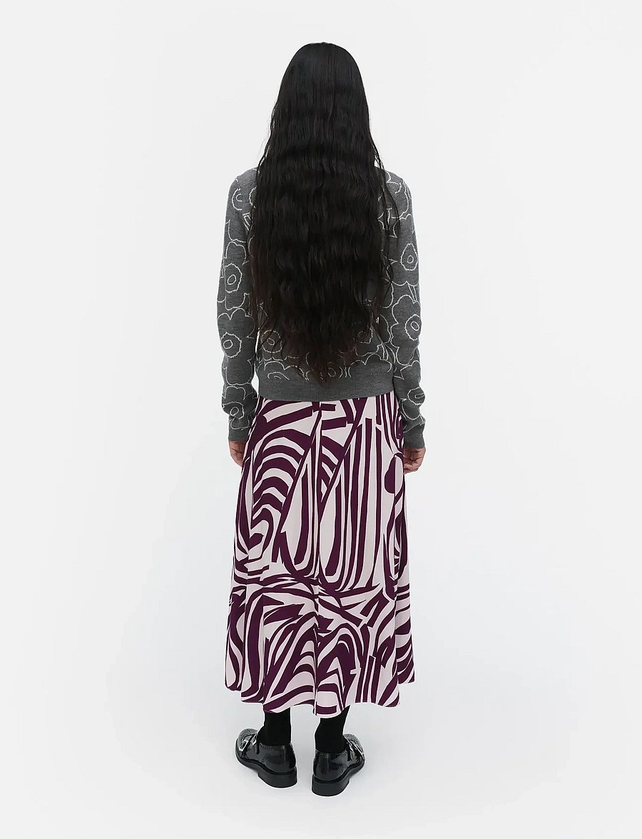 Marimekko - HANGET JOKURAITA - midi-röcke - light pink, wine red - 3