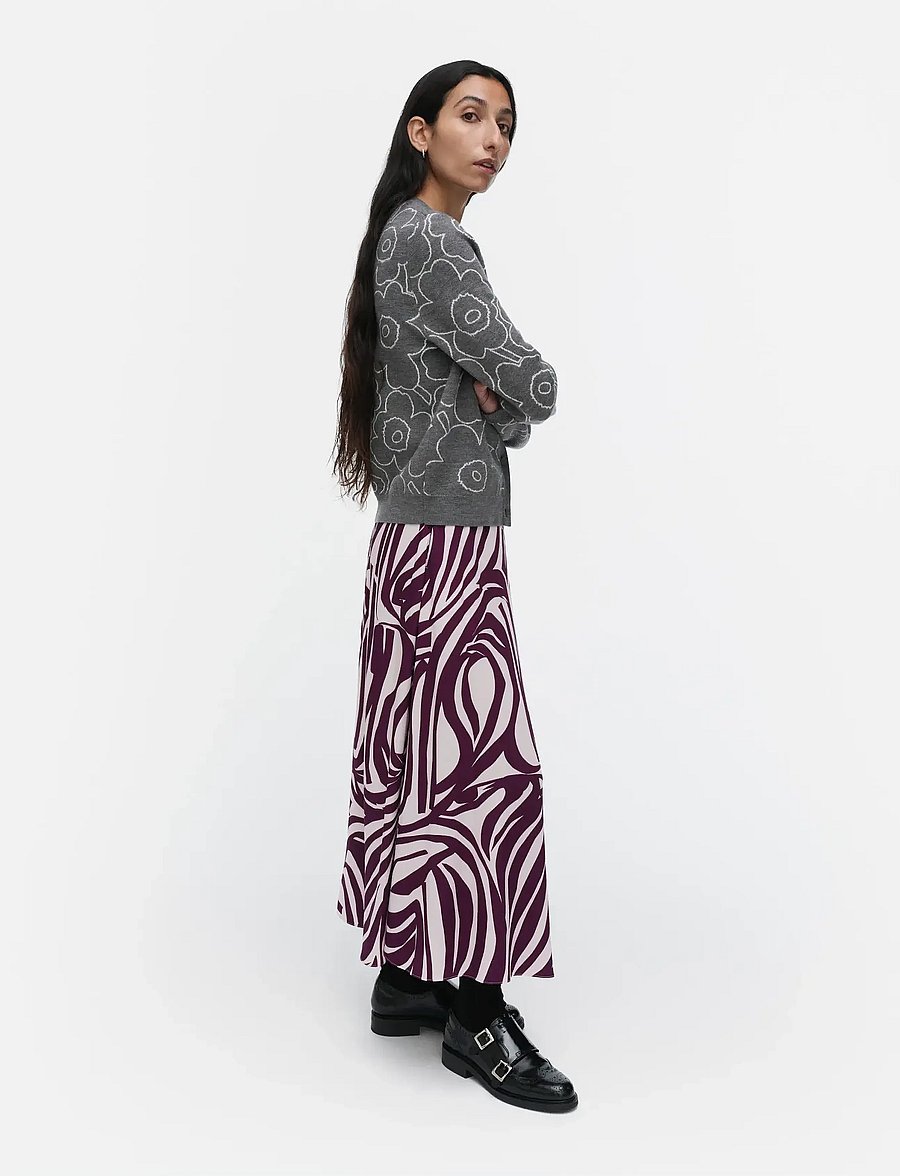 Marimekko - HANGET JOKURAITA - midi-röcke - light pink, wine red - 4