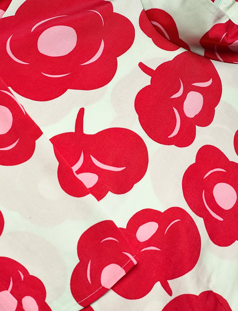 Marimekko - AIKAKAUSI TUMMA - maxi dresses - light turquoise, red, pink - 5