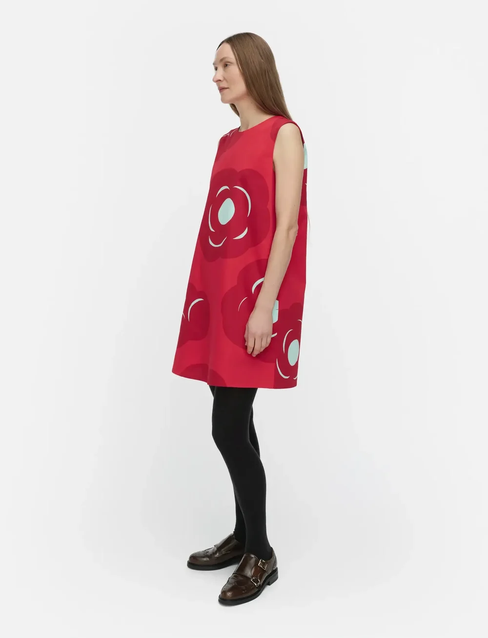 Marimekko - SILUETTI TUMMA - sommerkleider - red, dark red, light turquoise - 4