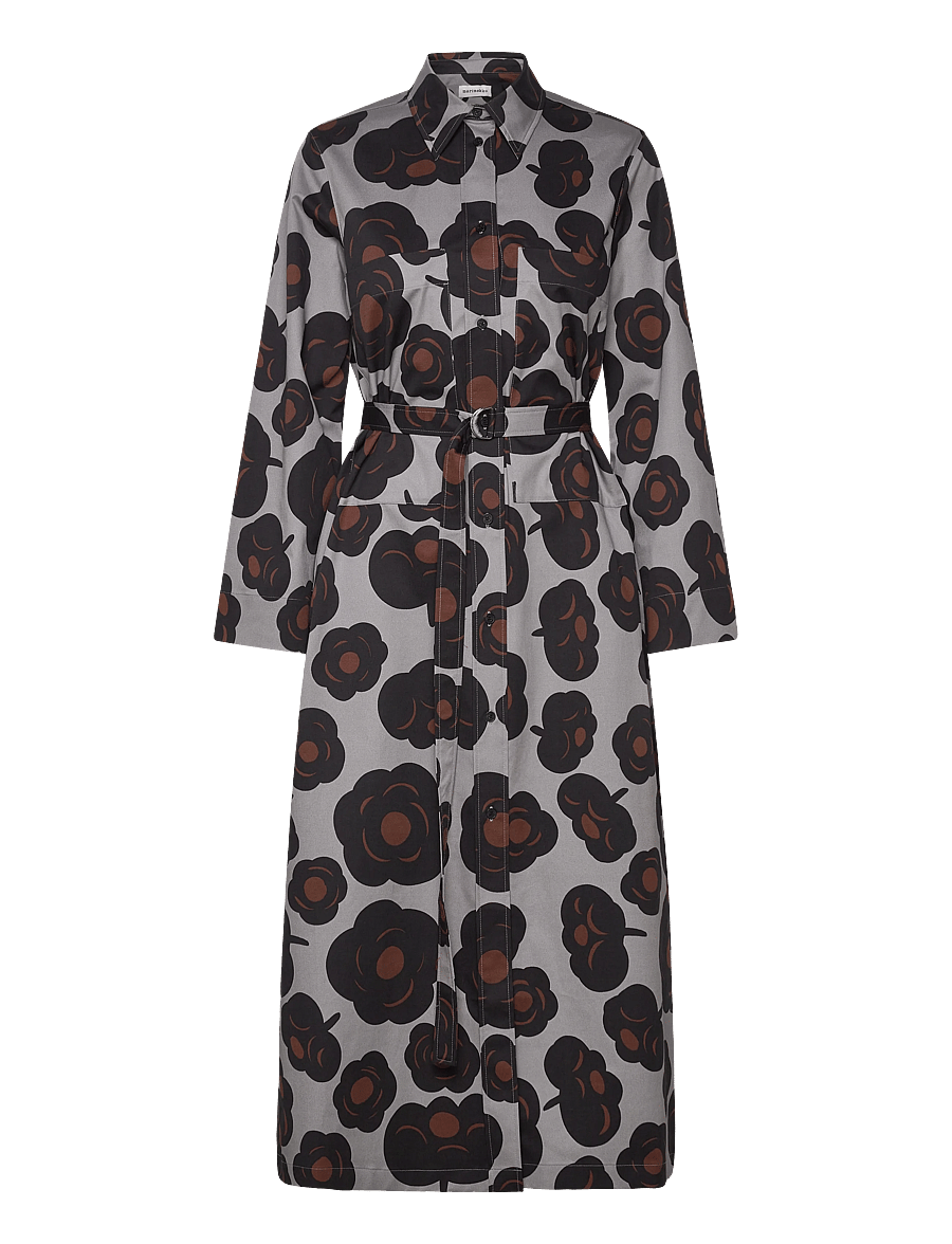 Marimekko - MOLLA TUMMA - skjortklänningar - grey, black, brown - 1