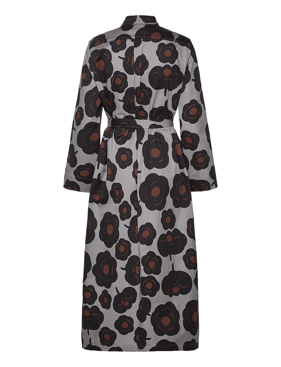 Marimekko - MOLLA TUMMA - skjortklänningar - grey, black, brown - 2