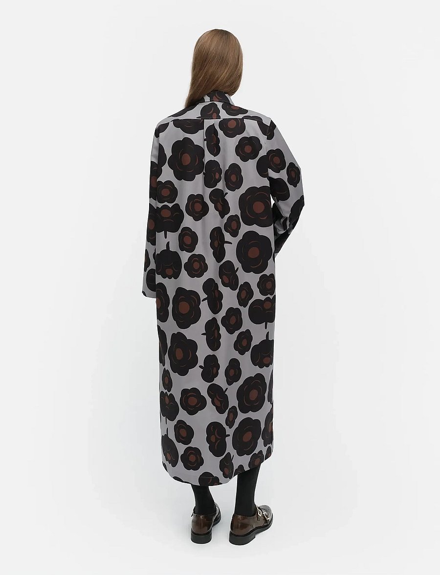 Marimekko - MOLLA TUMMA - skjortklänningar - grey, black, brown - 4