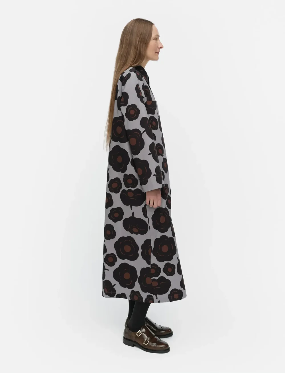 Marimekko - MOLLA TUMMA - shirt dresses - grey, black, brown - 5