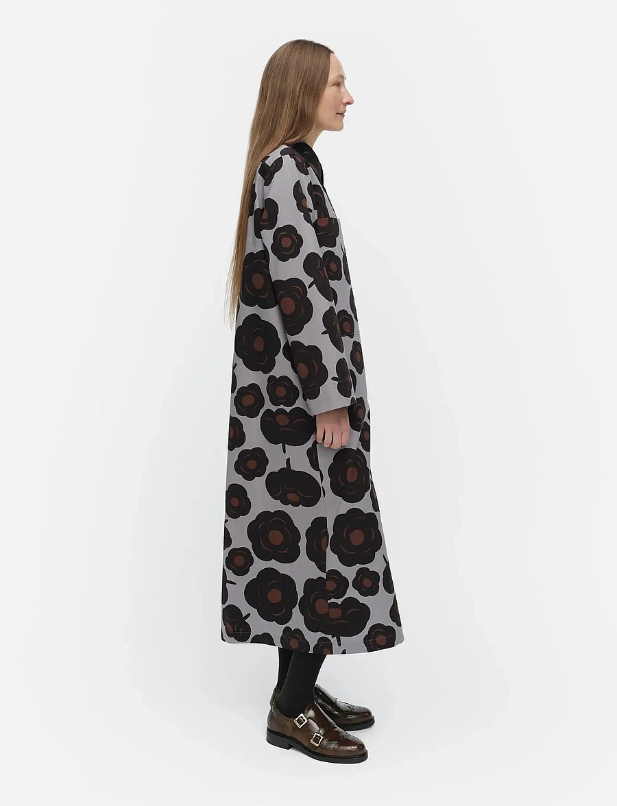 Marimekko - MOLLA TUMMA - skjortklänningar - grey, black, brown - 5