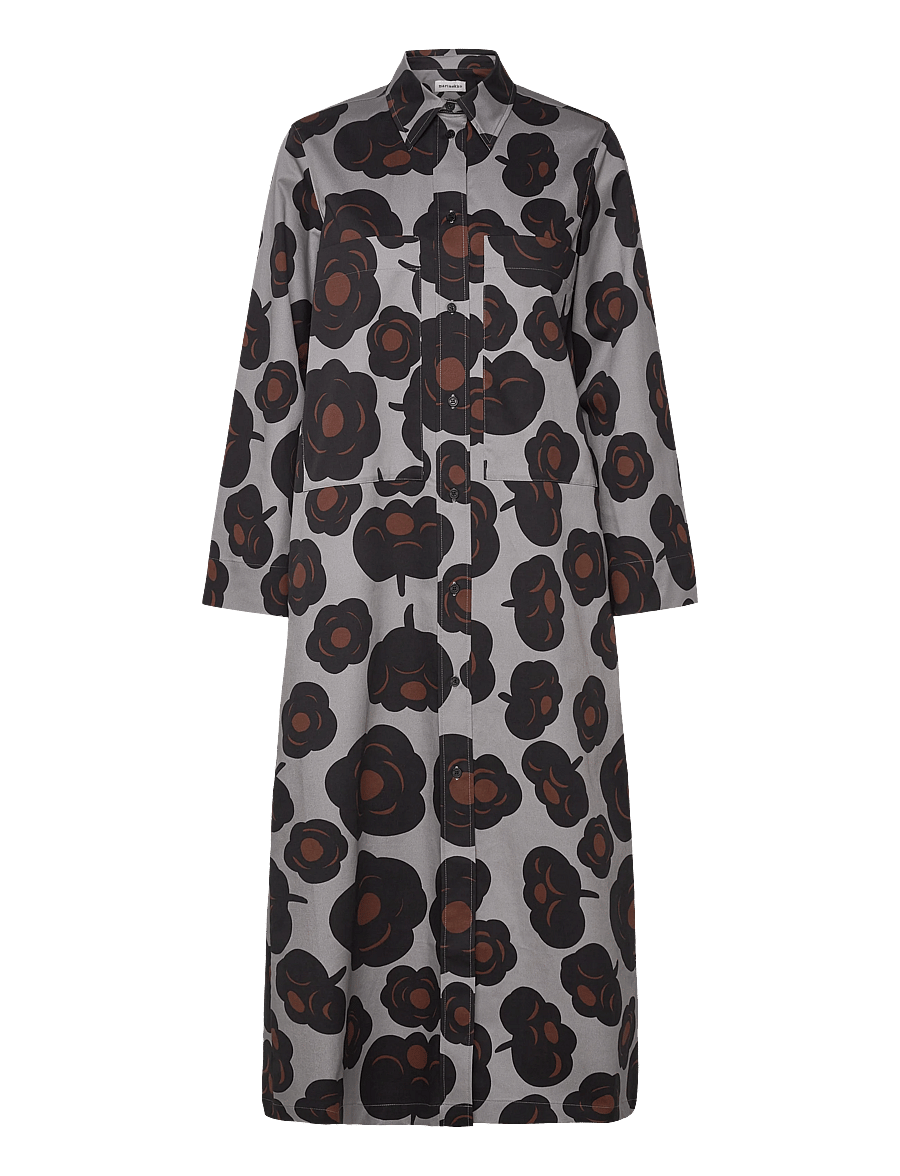 Marimekko - MOLLA TUMMA - skjortklänningar - grey, black, brown - 3