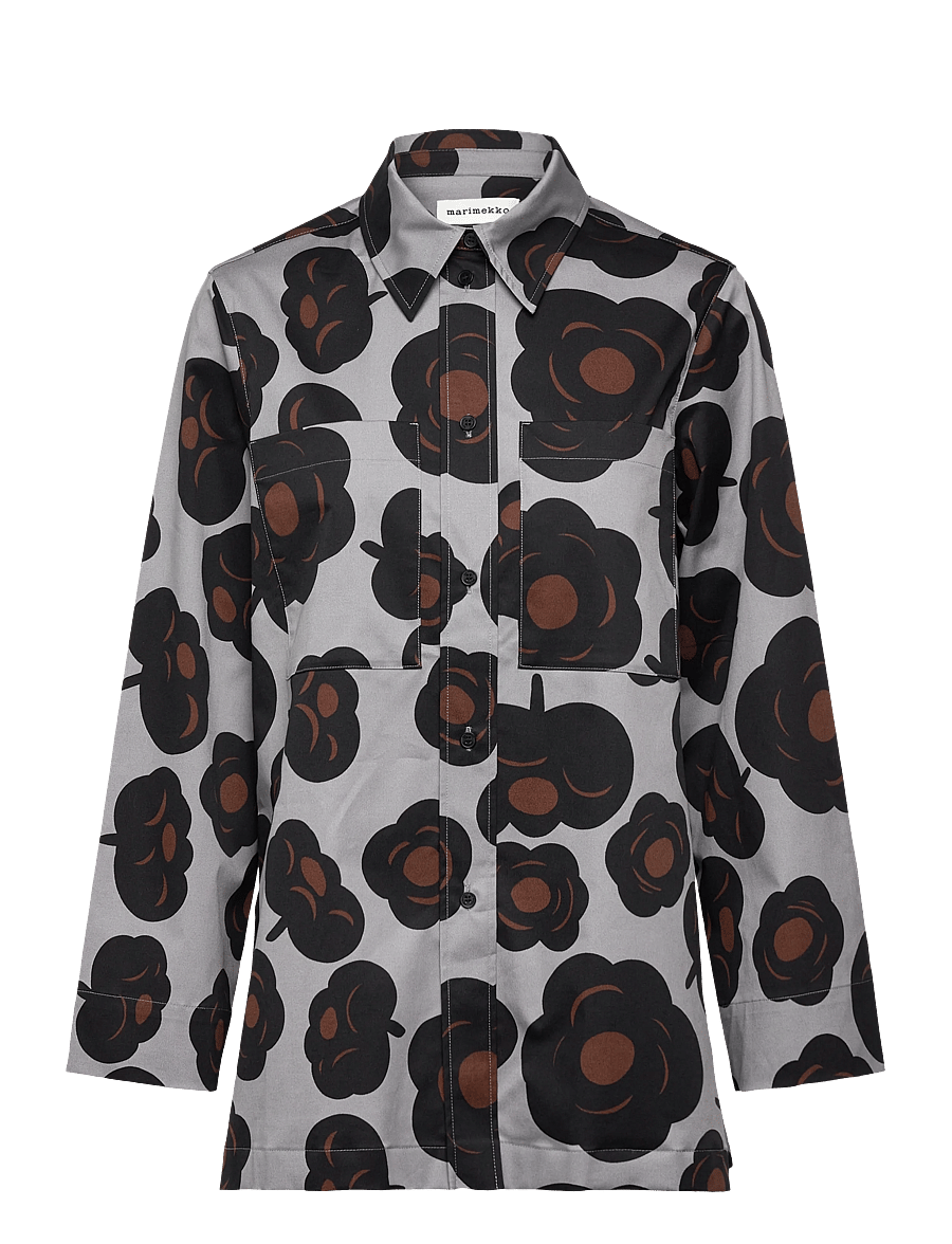 Marimekko - MAARIA TUMMA - jeanshemden - grey, black, brown - 1