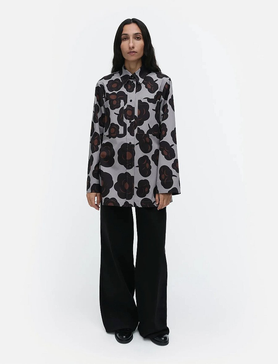 Marimekko - MAARIA TUMMA - jeanshemden - grey, black, brown - 0