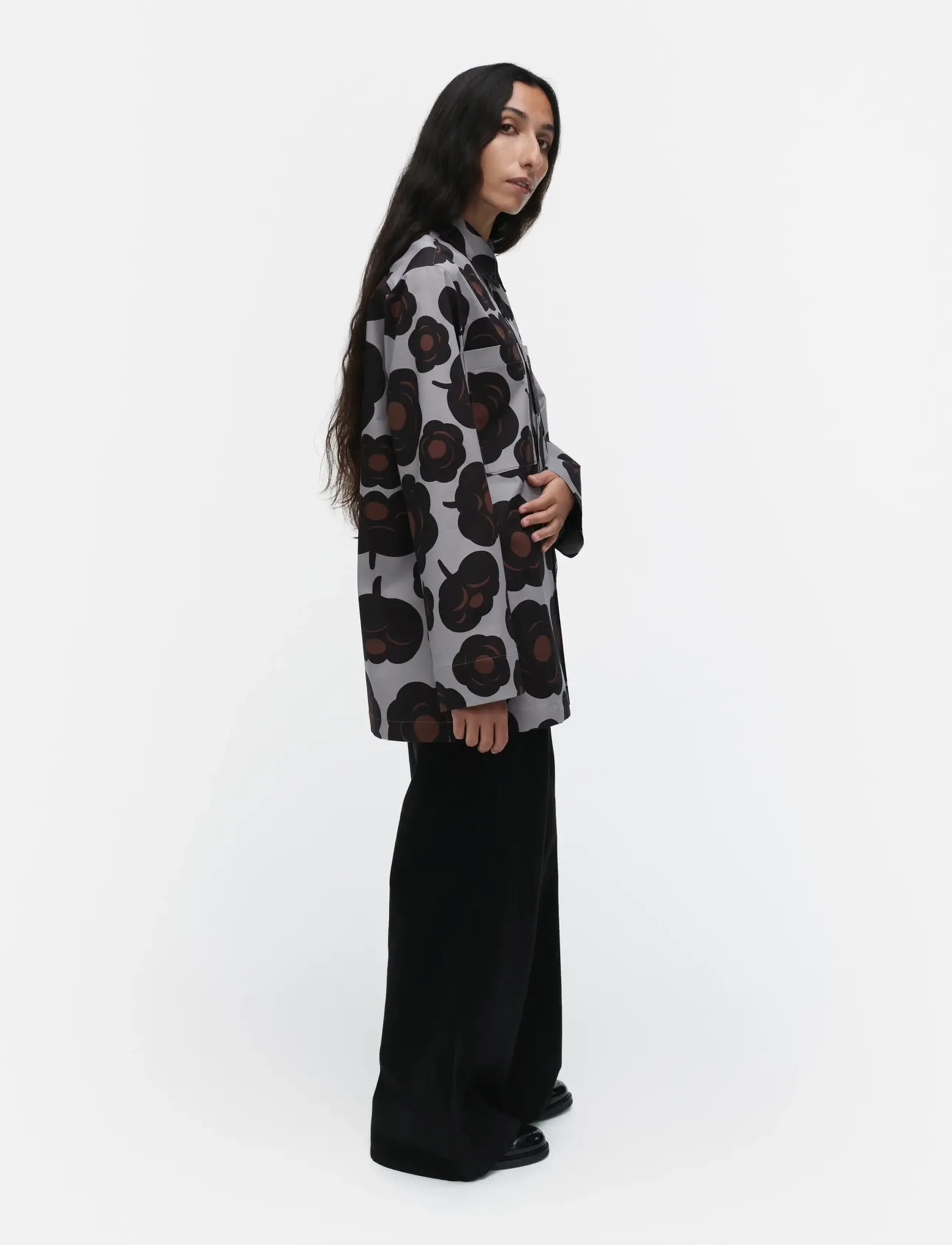 Marimekko - MAARIA TUMMA - pitkähihaiset paidat - grey, black, brown - 5