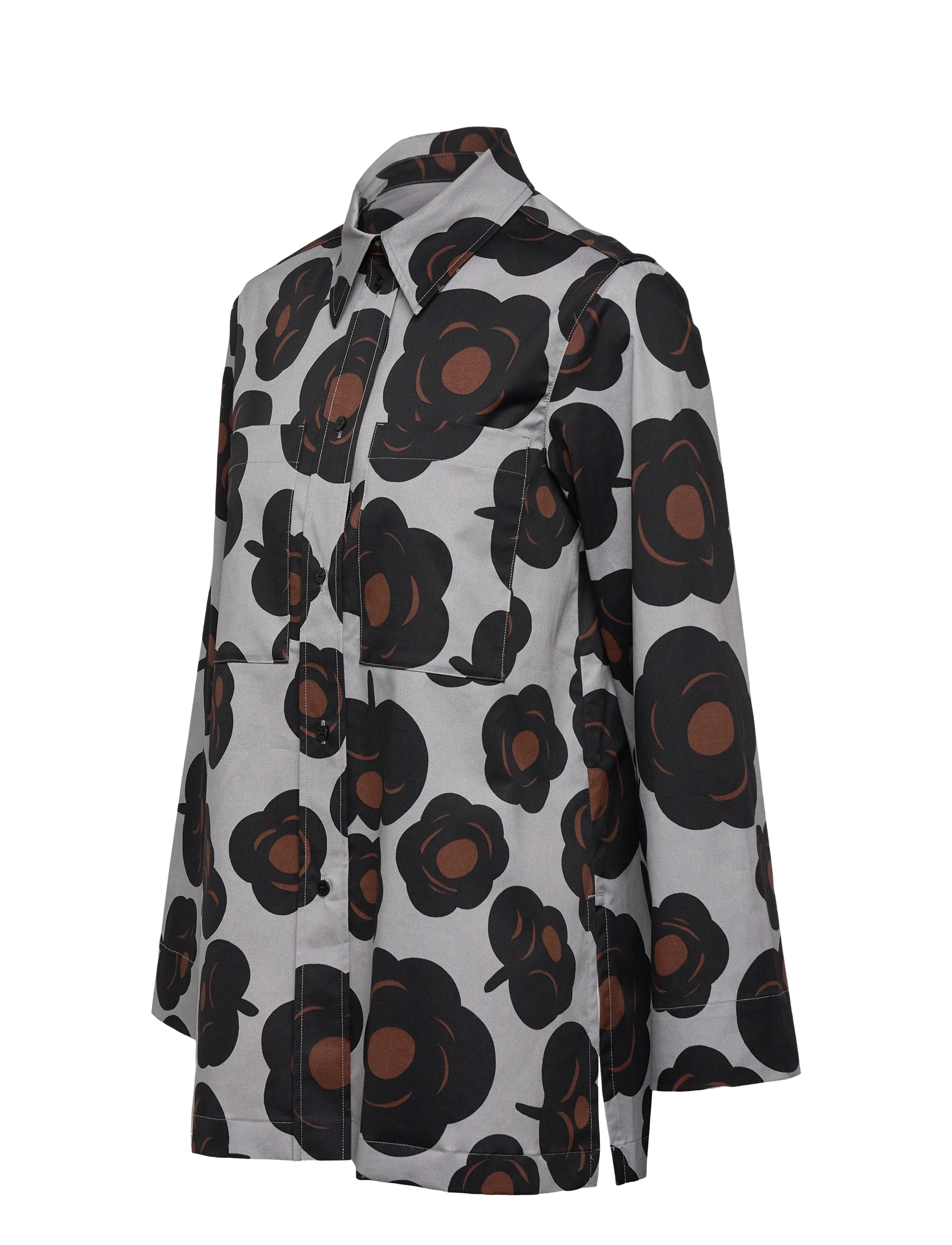 Marimekko - MAARIA TUMMA - pitkähihaiset paidat - grey, black, brown - 3
