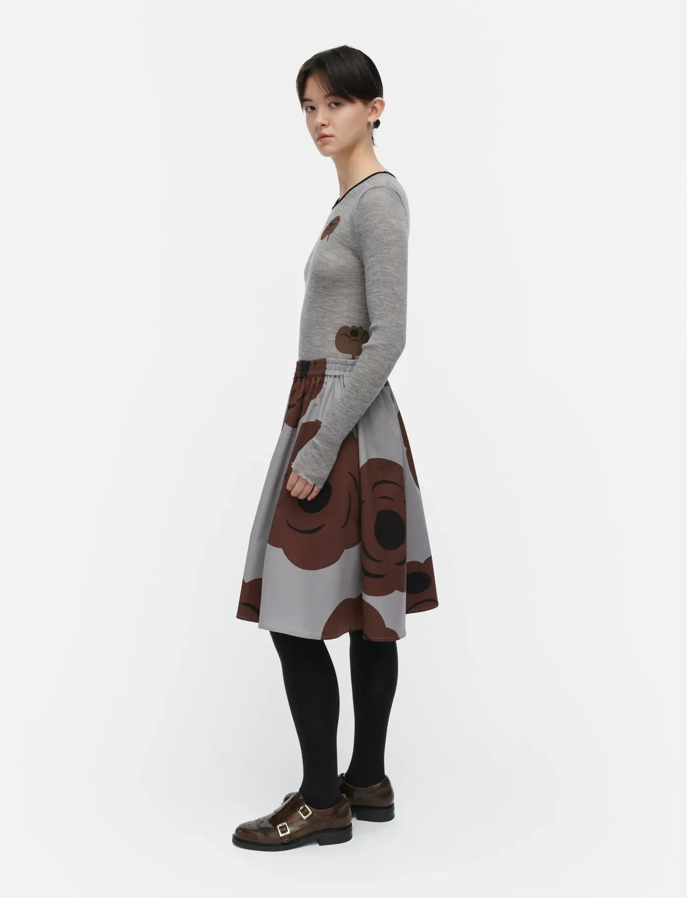 Marimekko - POIMINNOT TUMMA - midi nederdele - grey, brown, black - 4