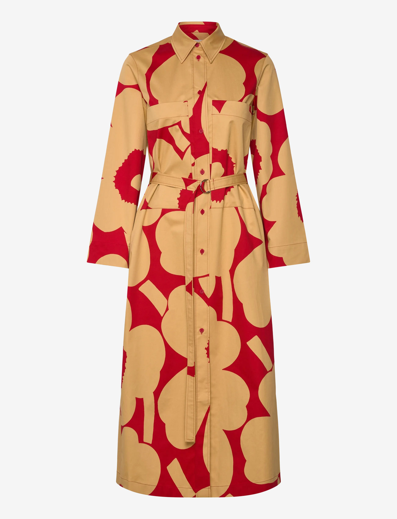 Marimekko - MOLLA UNIKKO - hemdkleider - light brown, red - 1