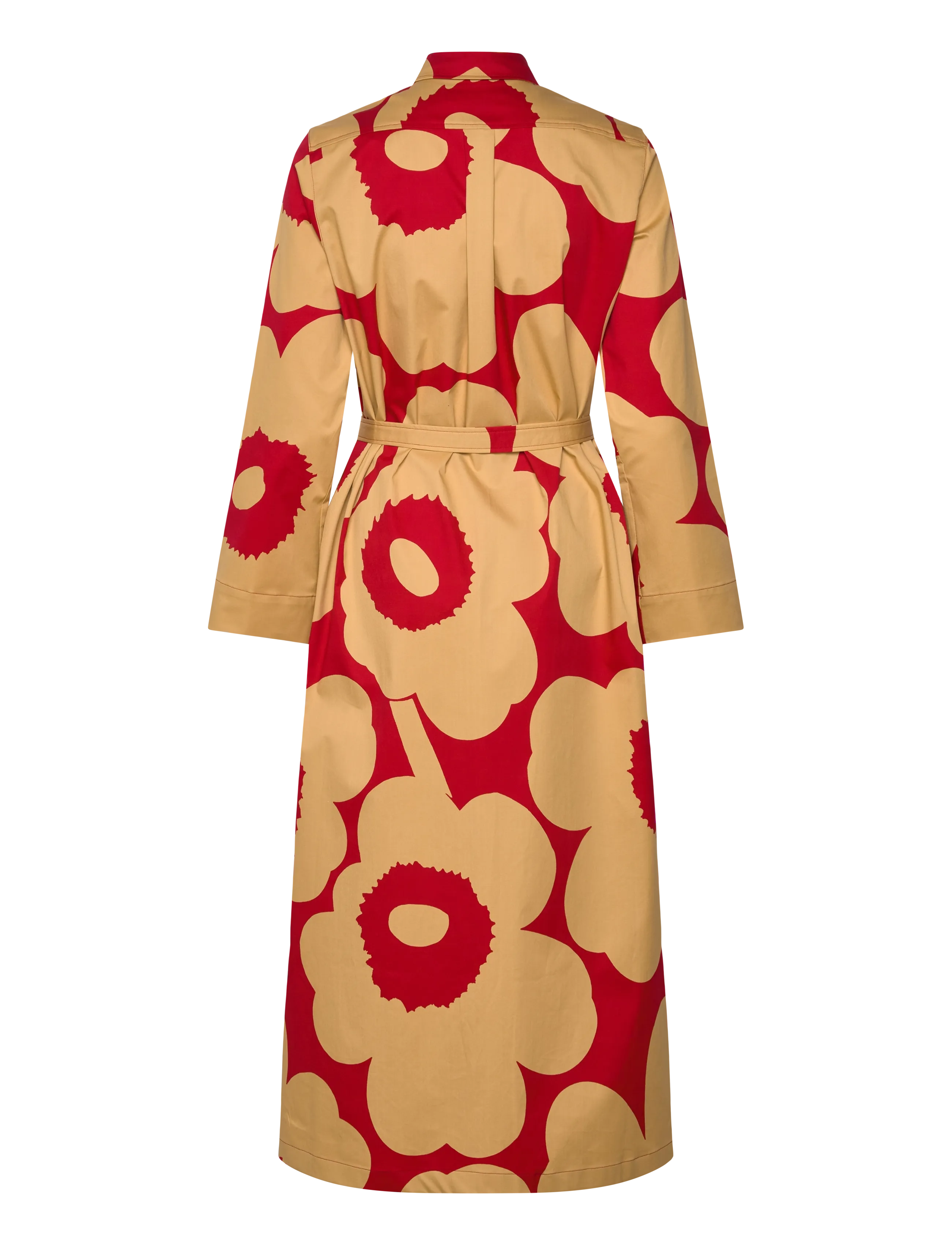 Marimekko - MOLLA UNIKKO - midi-jurken - light brown, red - 2