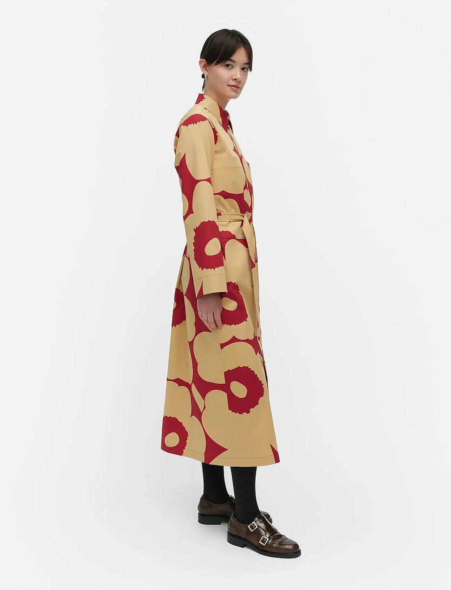Marimekko - MOLLA UNIKKO - sukienki koszulowe - light brown, red - 5