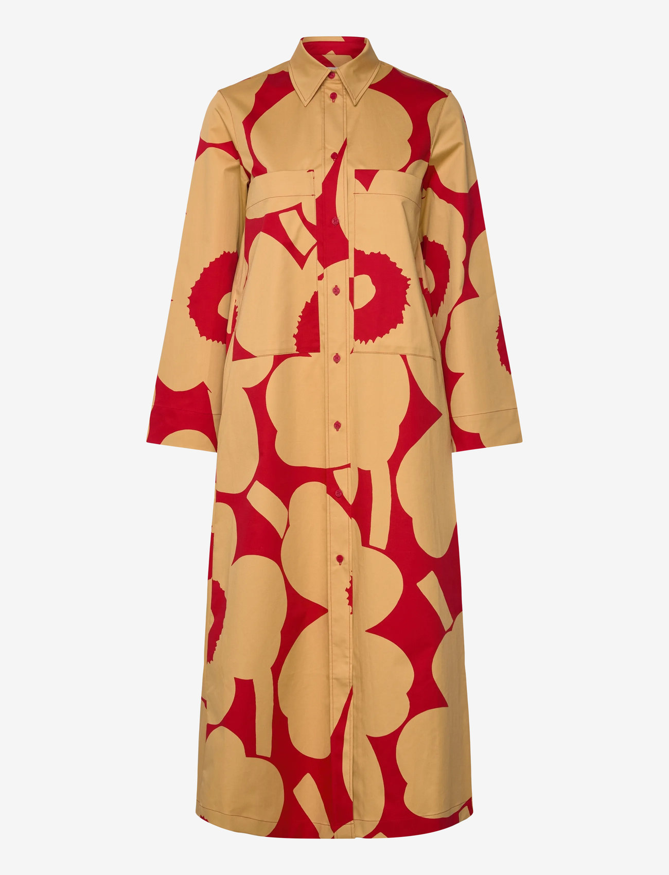 Marimekko - MOLLA UNIKKO - hemdkleider - light brown, red - 3