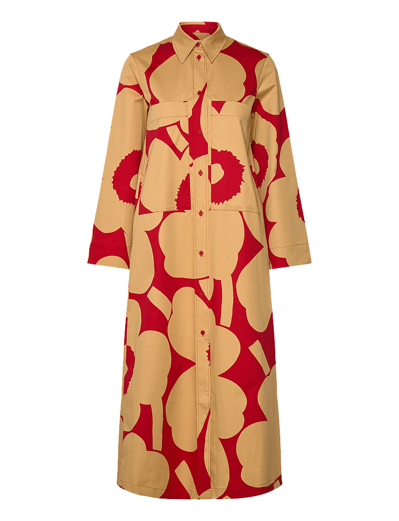 Marimekko - MOLLA UNIKKO - hemdkleider - light brown, red - 3