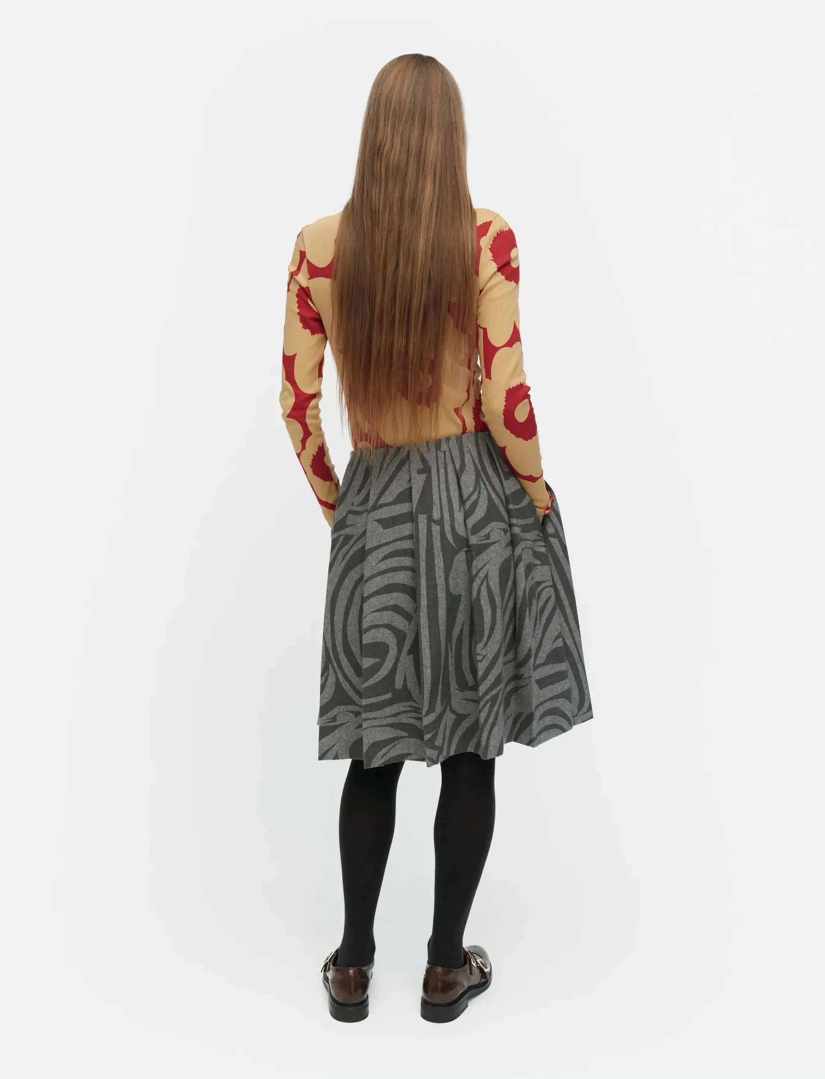 Marimekko - DAALIA JOKURAITA - midi-röcke - grey, light grey - 3