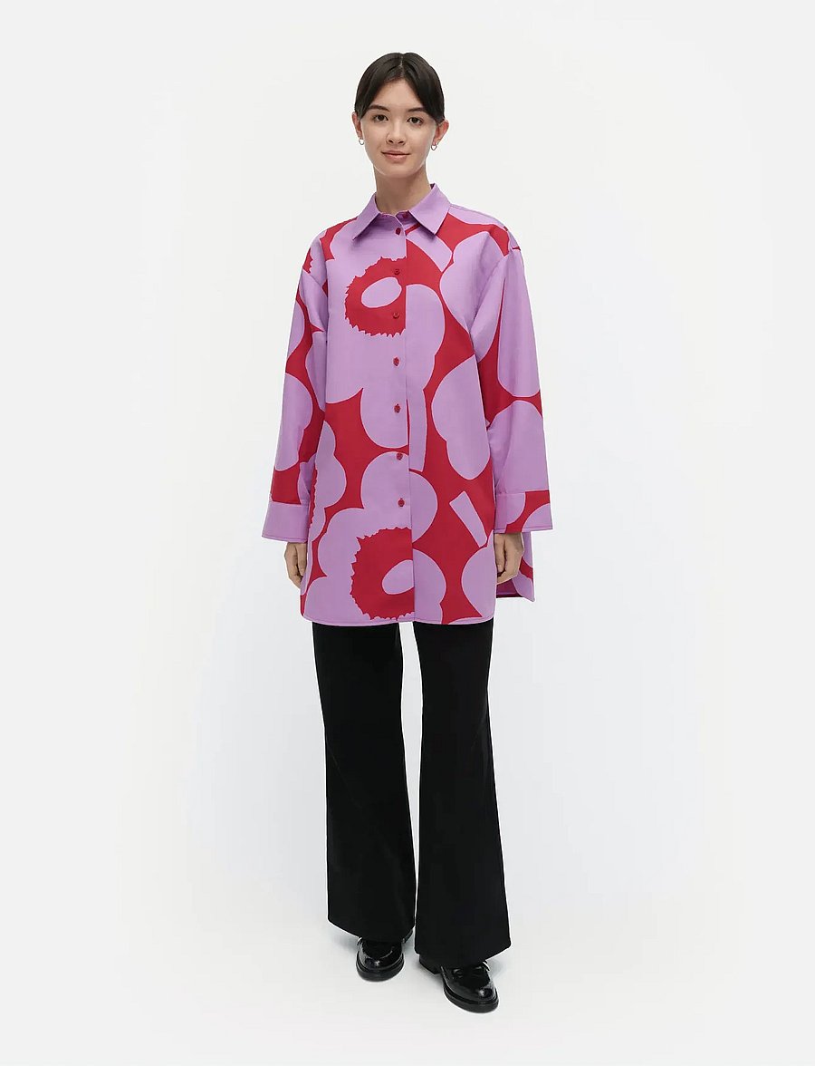 Marimekko - HEITTO UNIKKO - pikkade varrukatega särgid - purple, red - 0