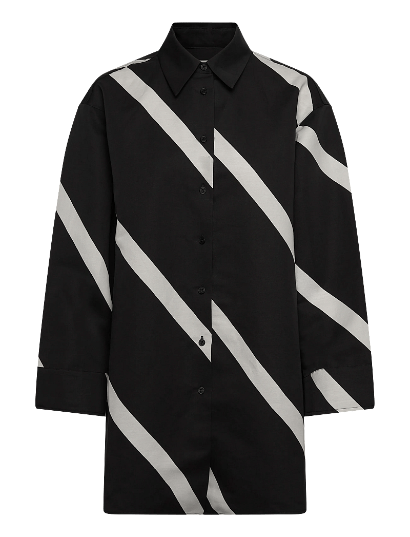 Marimekko - HEITTO BASSO - jeansskjortor - black, off white - 1